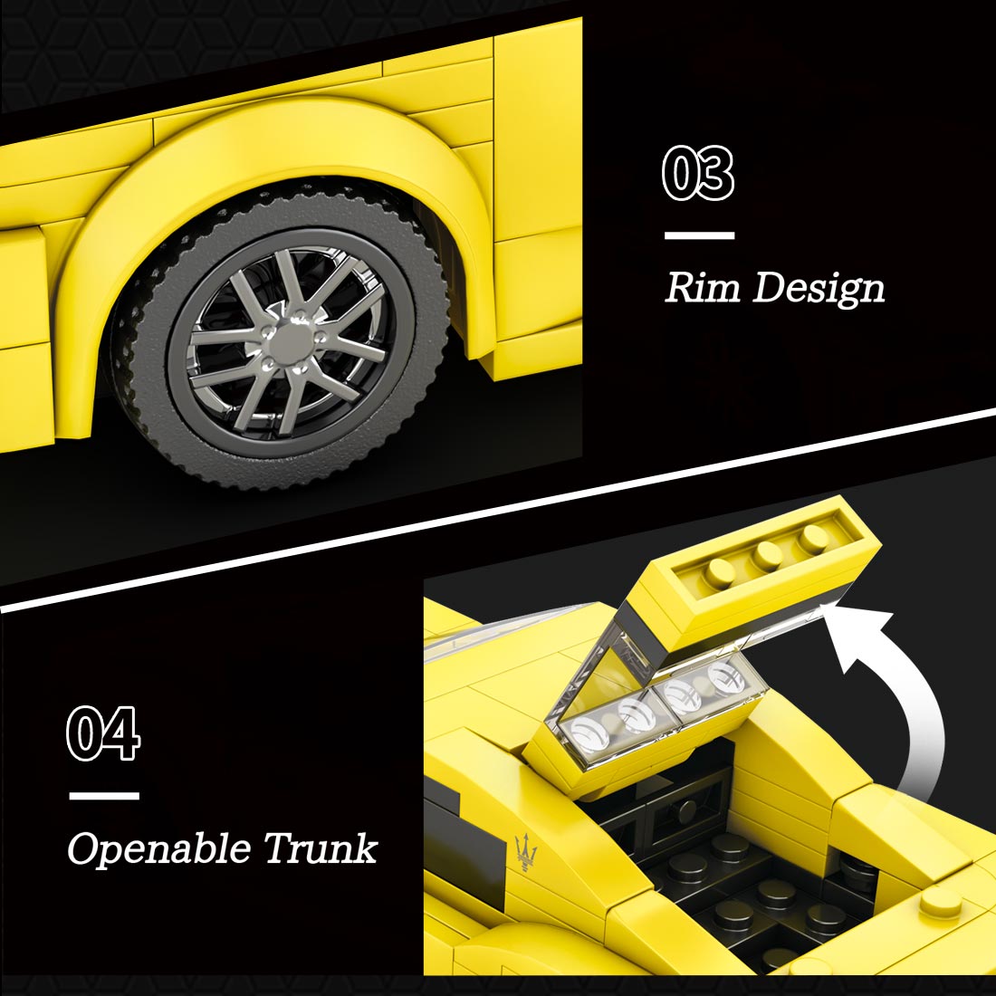 1/24 Scale 8 Studio Supercar Klemmbausteine - LesDiy - Klemmbausteine