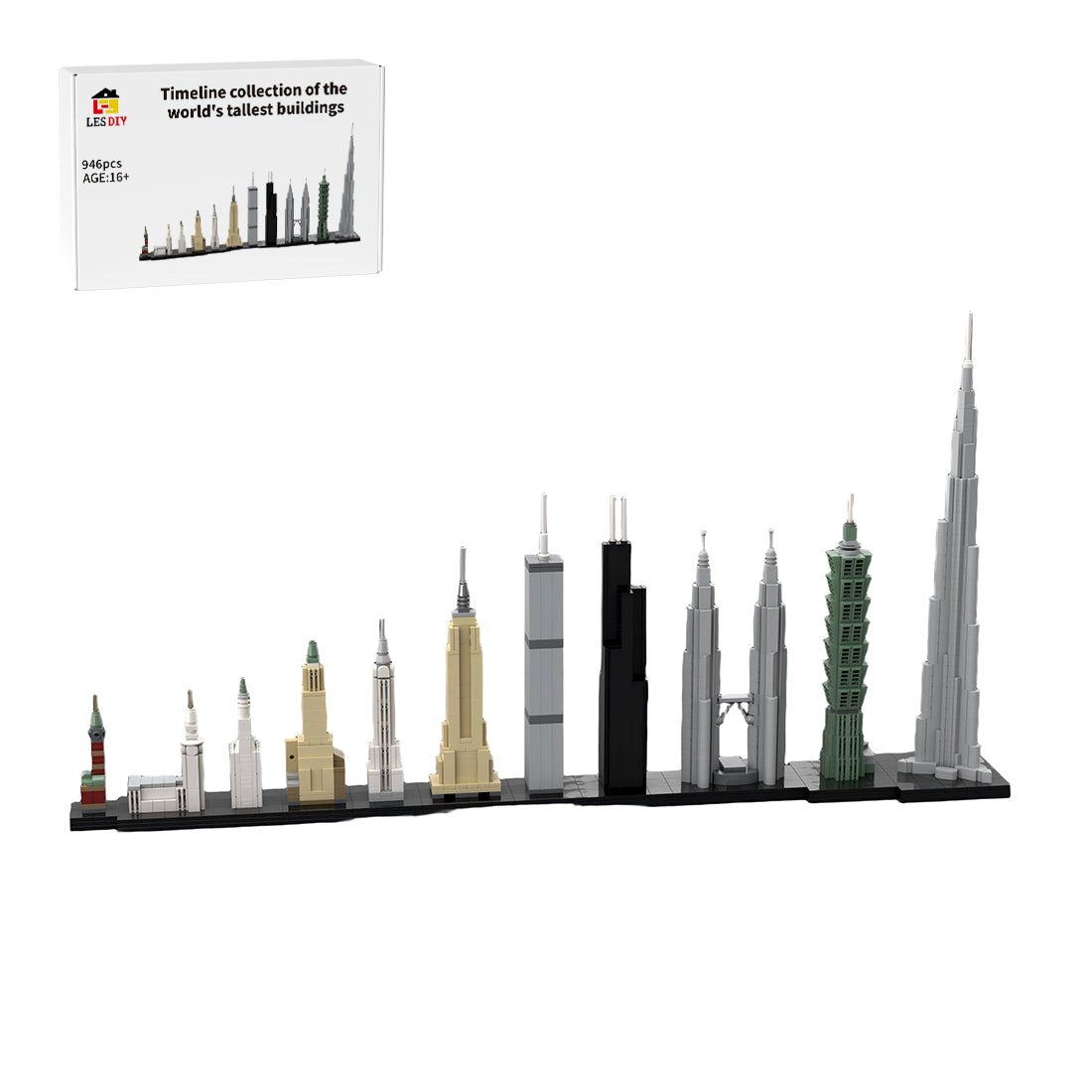 1/2500 Scale Street Scene World Skyscrapers Klemmbausteine - LesDiy - Klemmbausteine