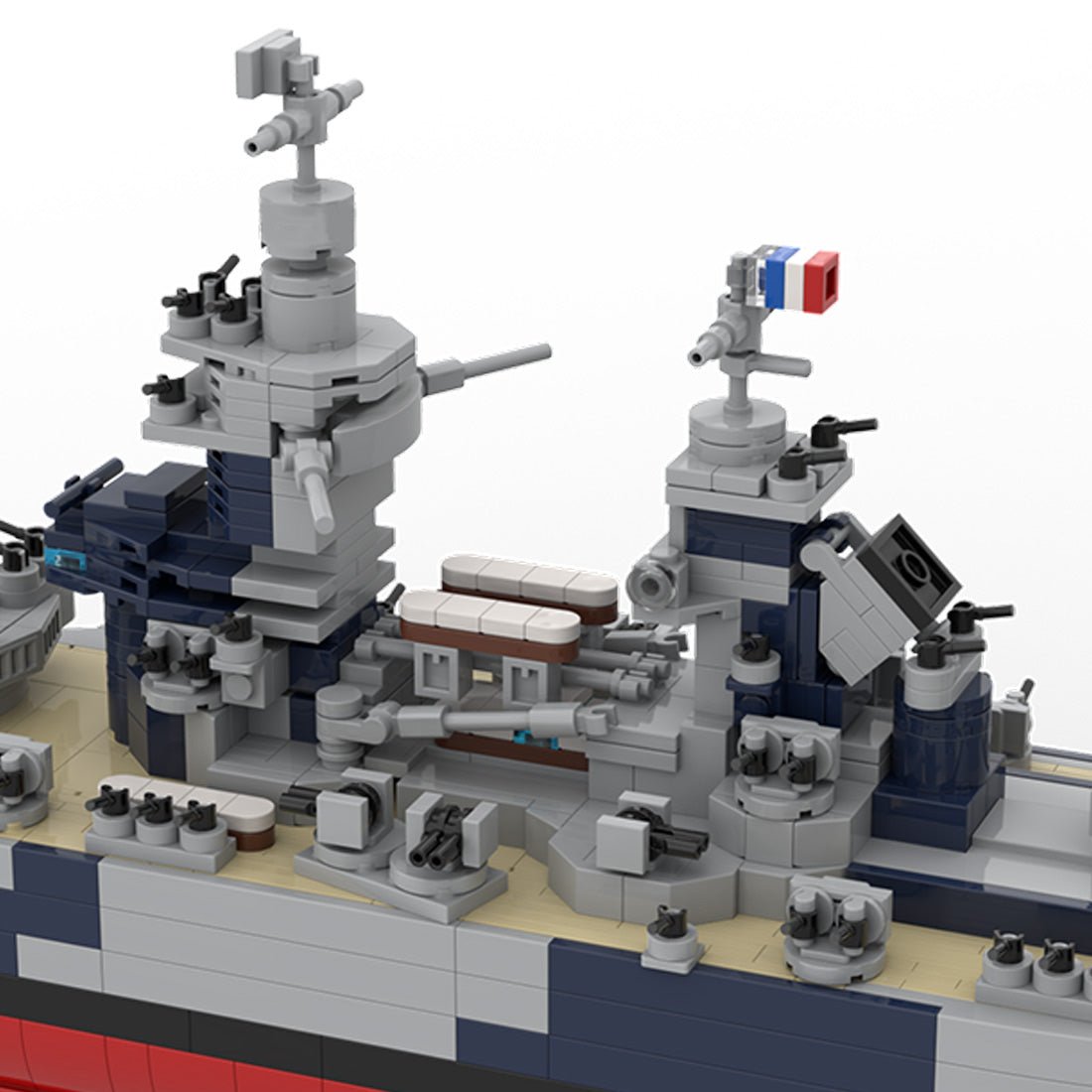 1/300 Scale WWII French Battleship Richelieu Klemmbausteine - LesDiy - Klemmbausteine