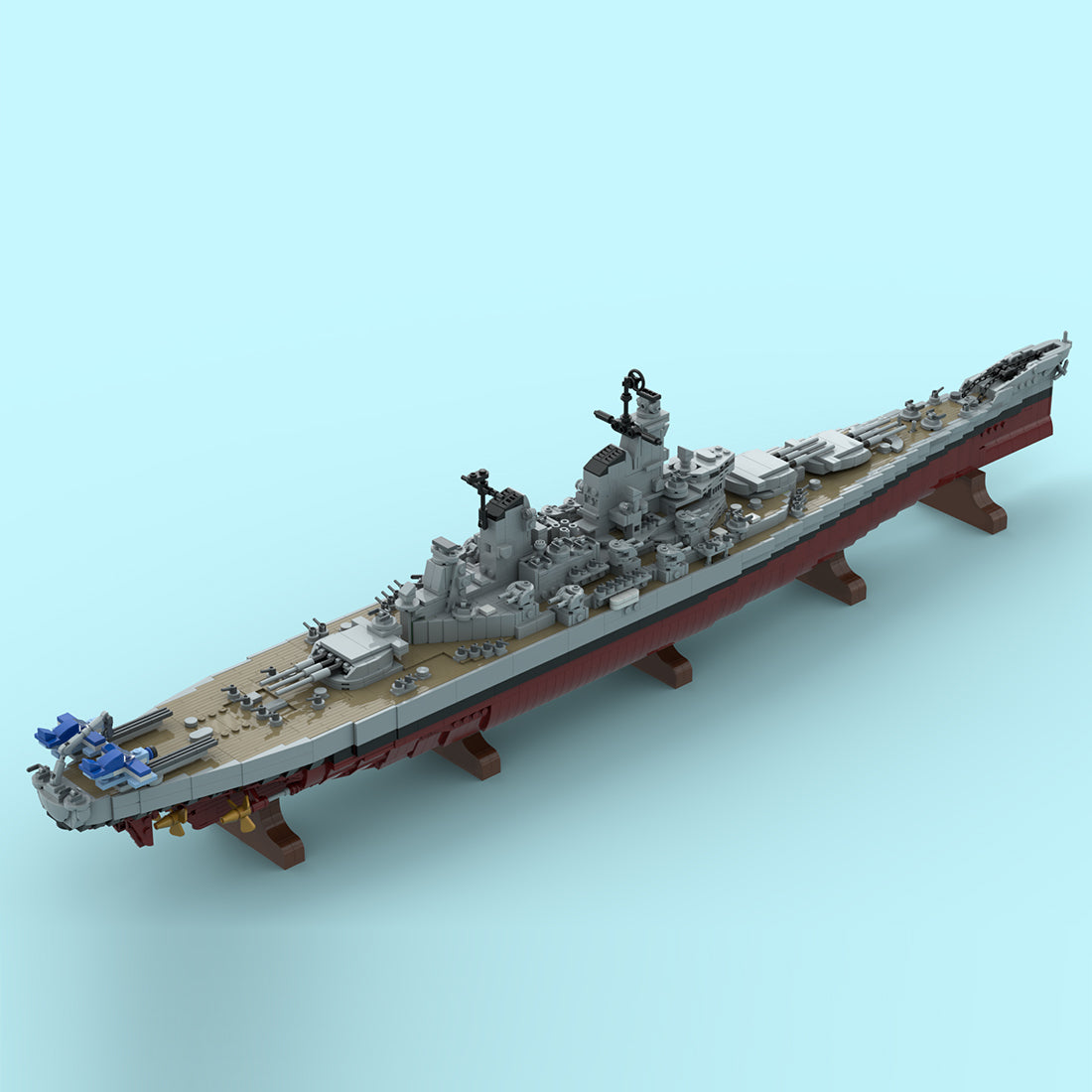 MOC-270039 Schlachtschiff der Iowa-Klasse Klemmbausteine