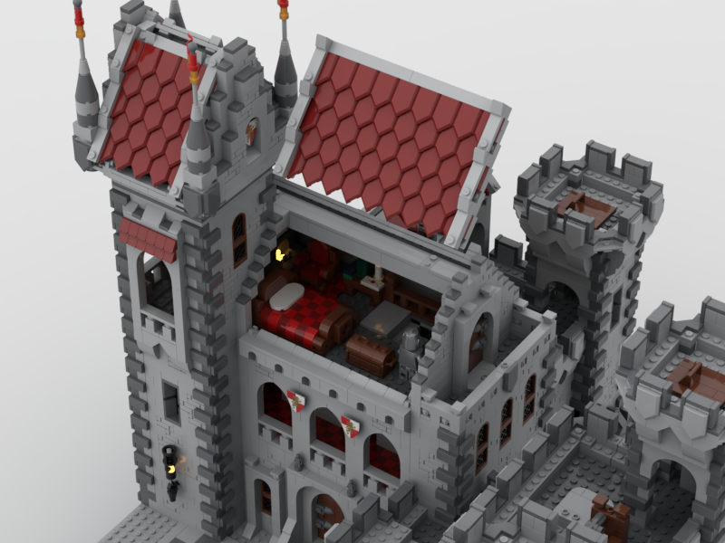 MOC-143001 Red Lions Castle II Klemmbausteine