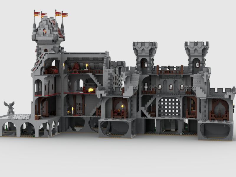 MOC-143001 Red Lions Castle II Klemmbausteine