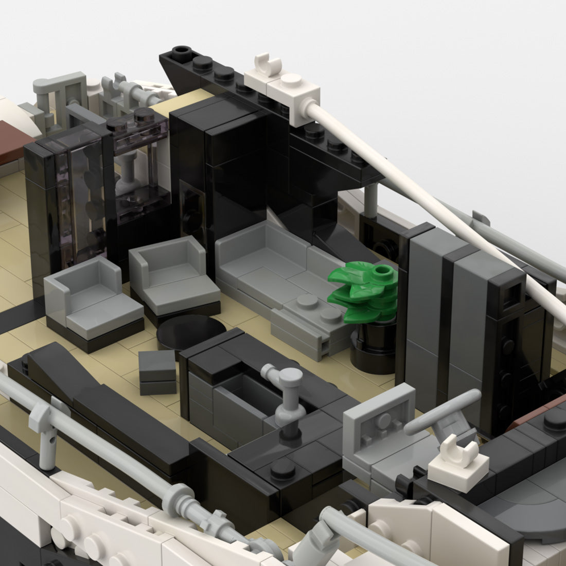 MOC-256391 Luxury Flybridge Yacht Klemmbausteine
