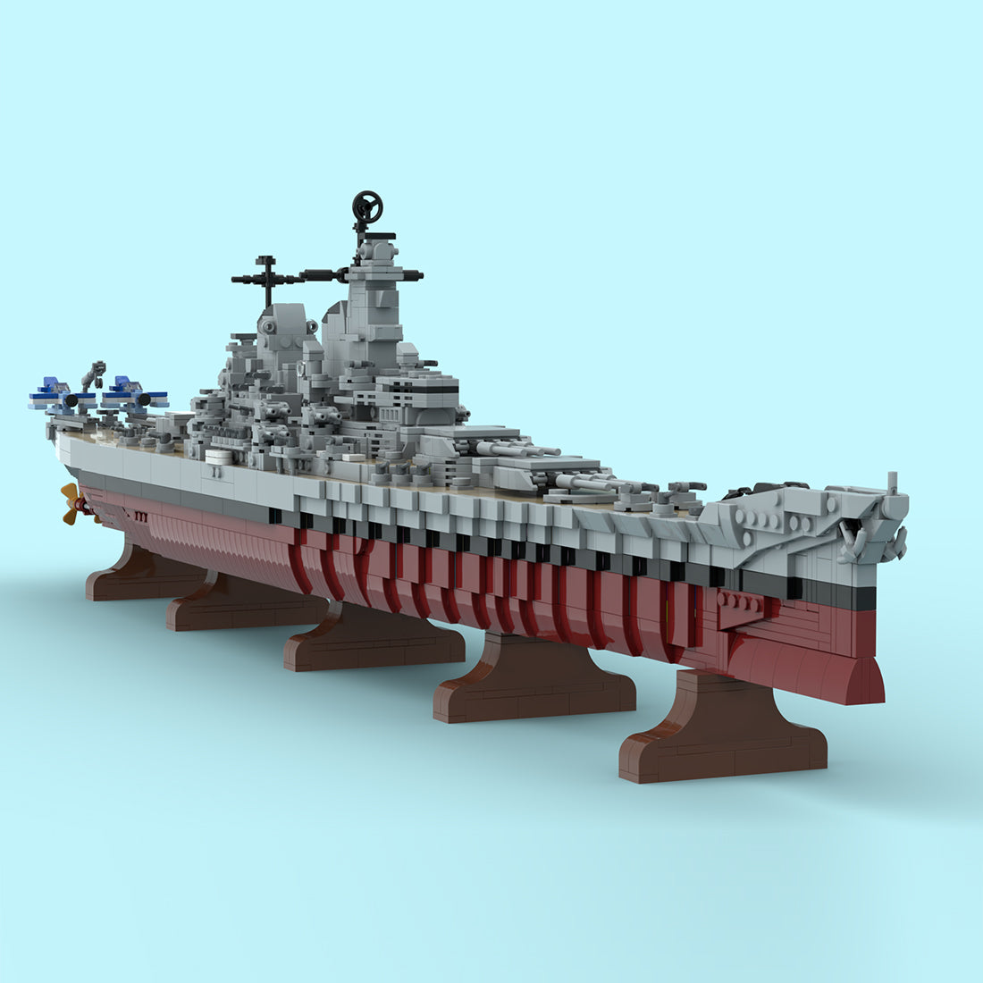 MOC-270039 Schlachtschiff der Iowa-Klasse Klemmbausteine