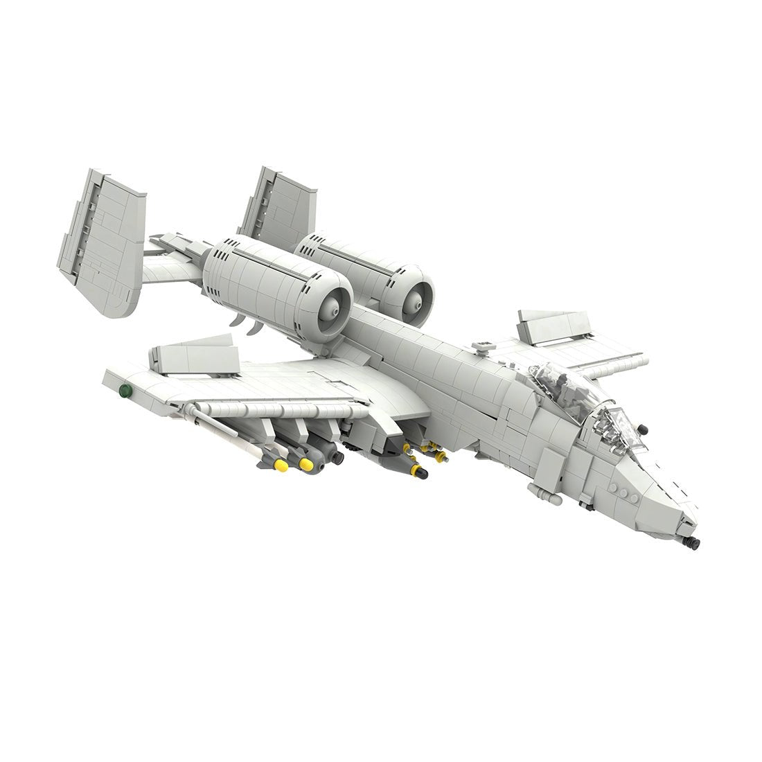 A - 10 Attack Aircraft Military Klemmbausteine (Grey) - LesDiy - Klemmbausteine