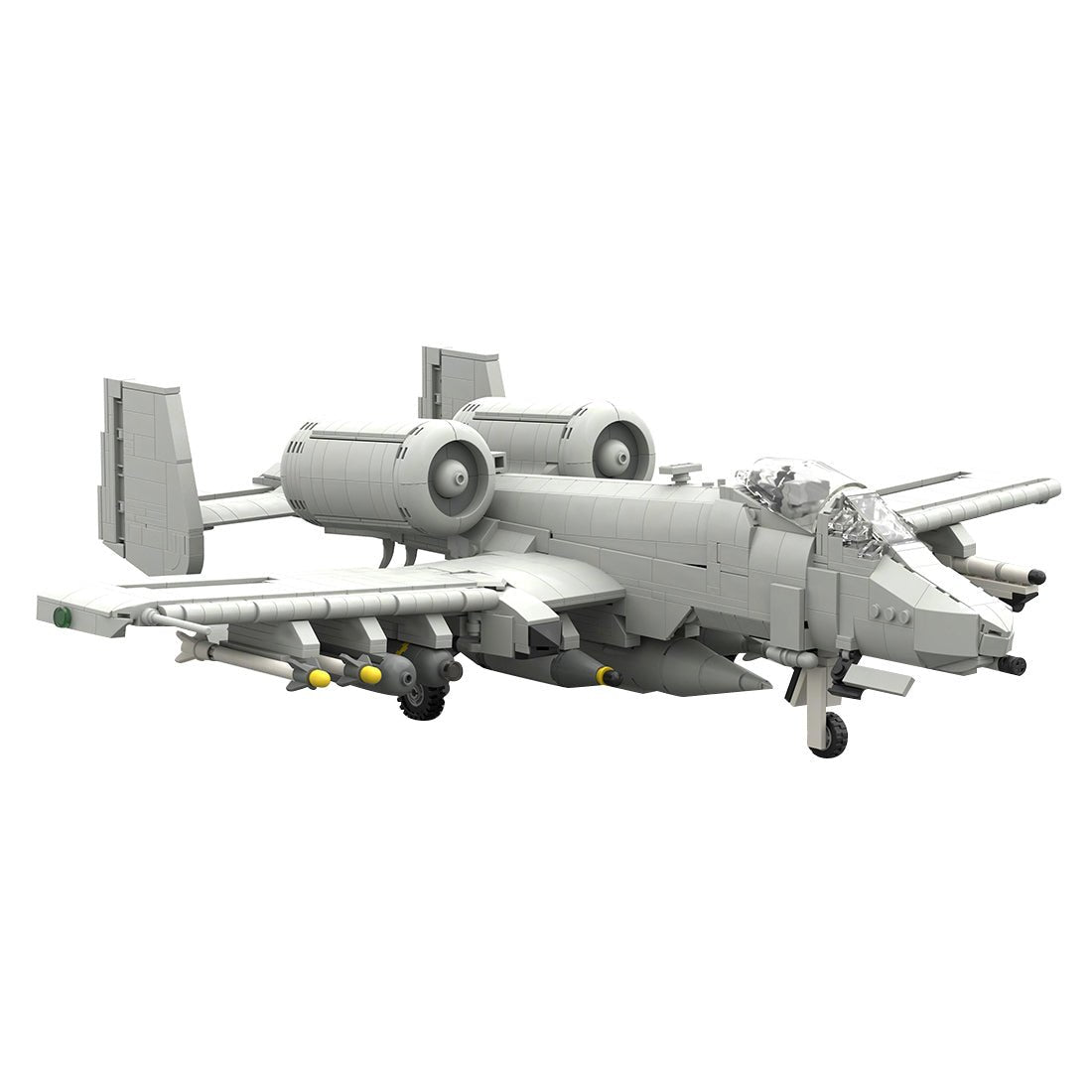 A - 10 Attack Aircraft Military Klemmbausteine (Grey) - LesDiy - Klemmbausteine