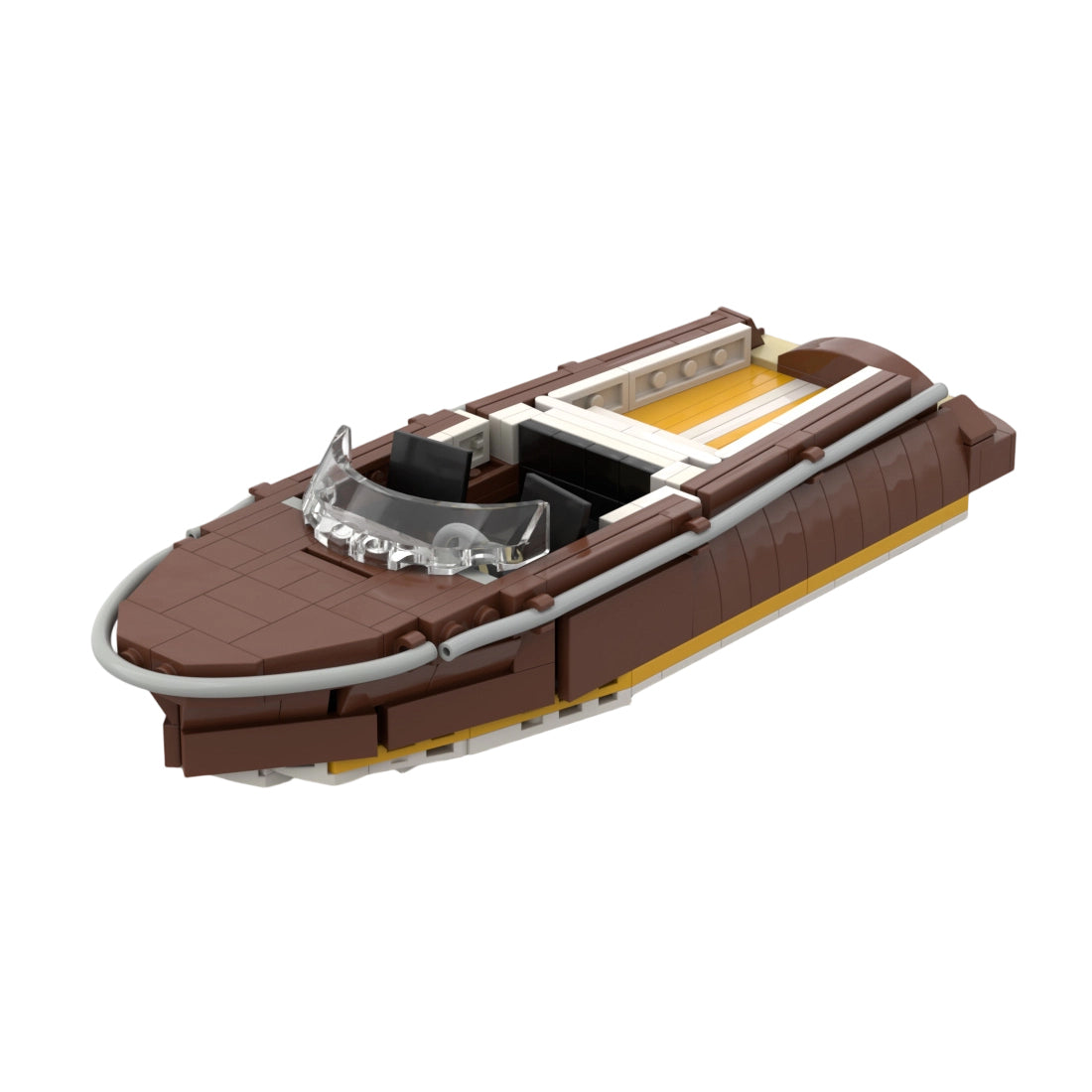 MOC-254507 Vintage Daycruiser Speedboat Klemmbausteine