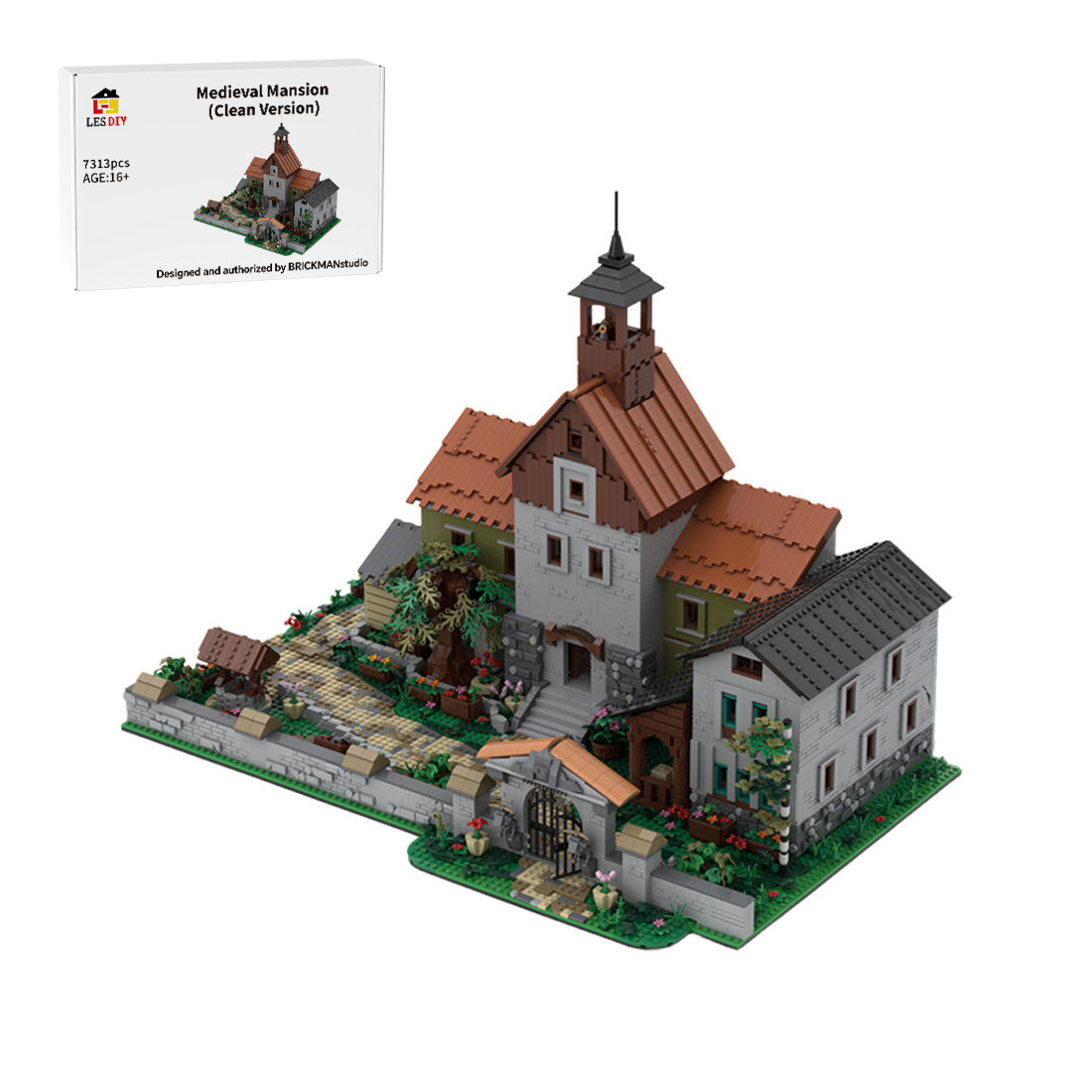MOC-274686 Mittelalterliches Herrenhaus (saubere Version) Klemmbausteine