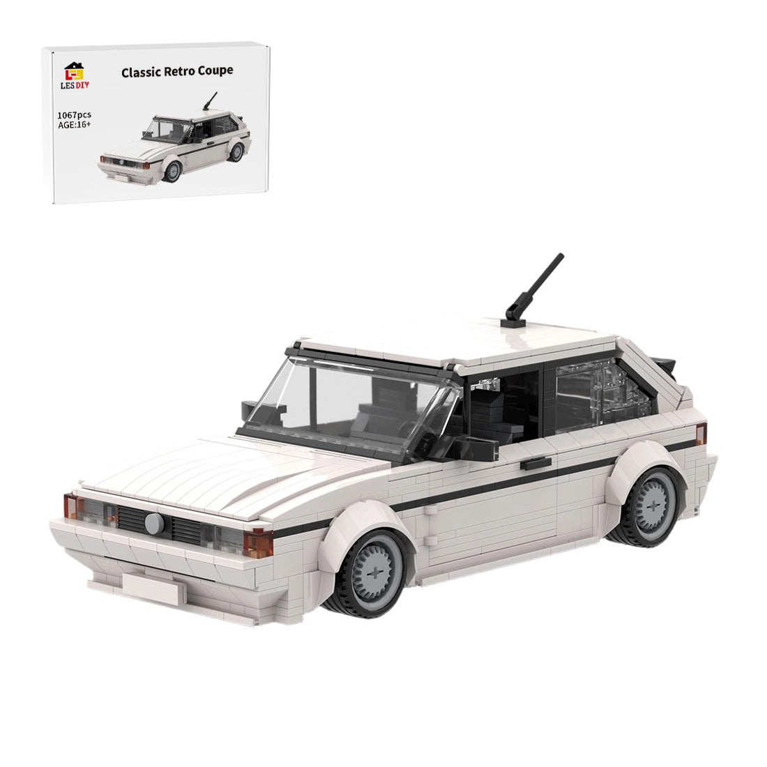 MOC-172054 VW Scirocco GL/GTX White Klemmbausteine