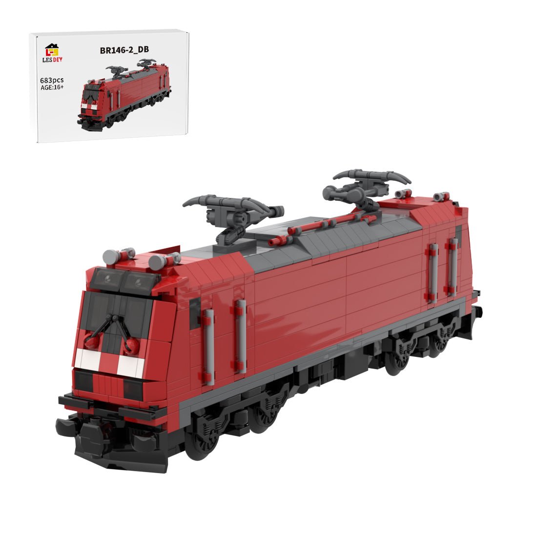DB-Elektrische Doppelstock-Pendlerlokomotive Klemmbausteine-LesDiy-Klemmbausteine