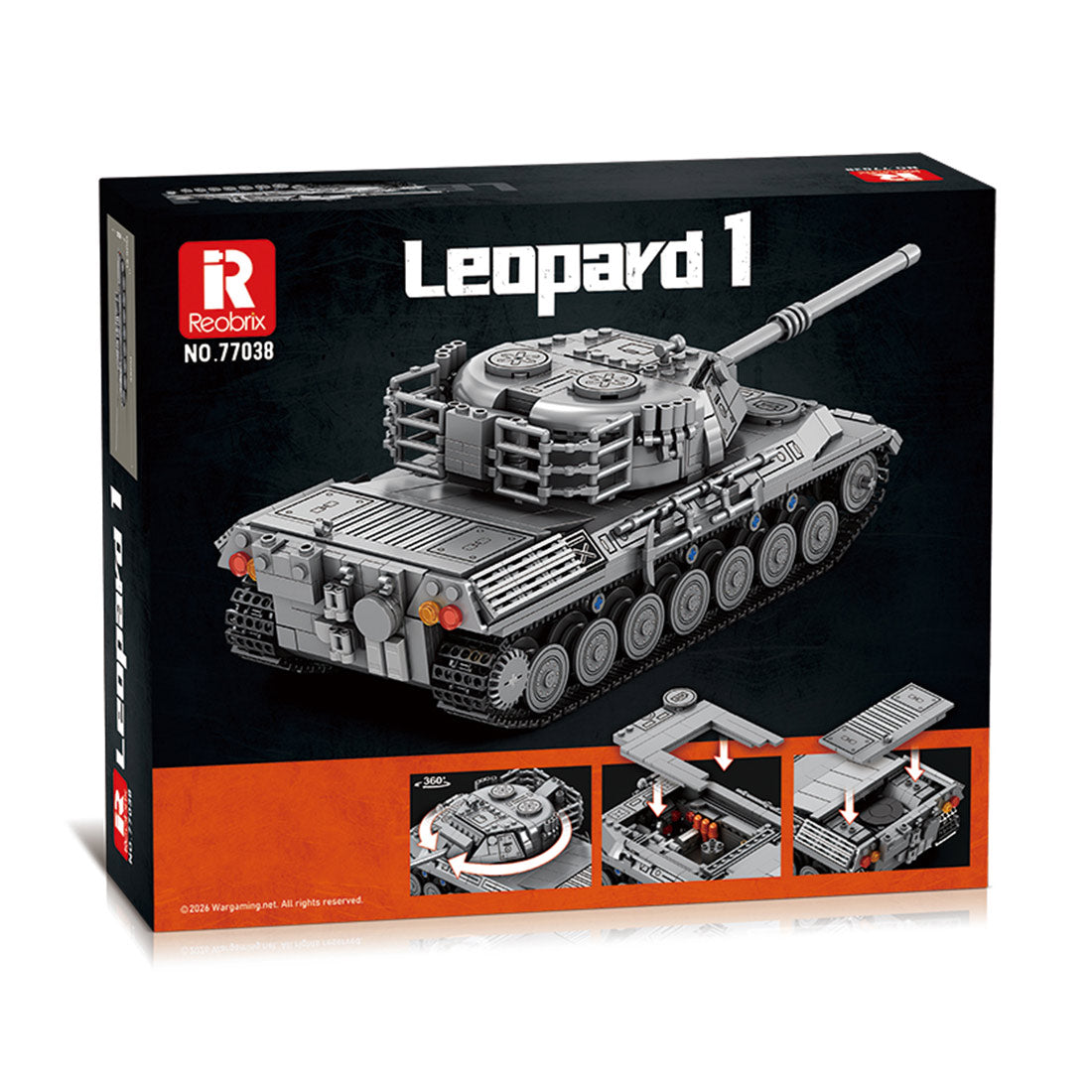 Mocsage Leopard-Panzer im Maßstab 1:26 Klemmbausteine
