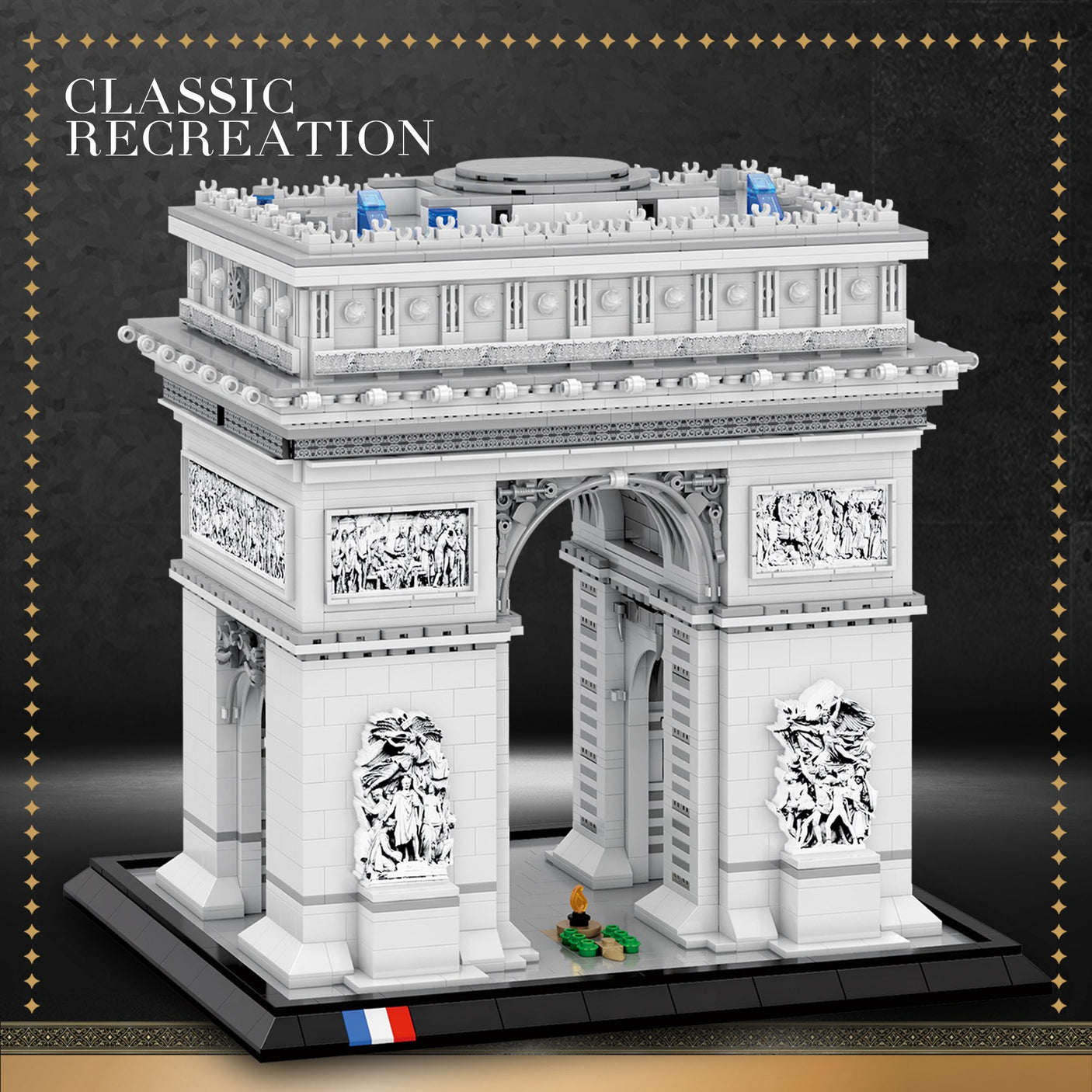 ReoBrix 66024 Famous Landmark Arc de Triomphe Klemmbausteine - LesDiy - Klemmbausteine