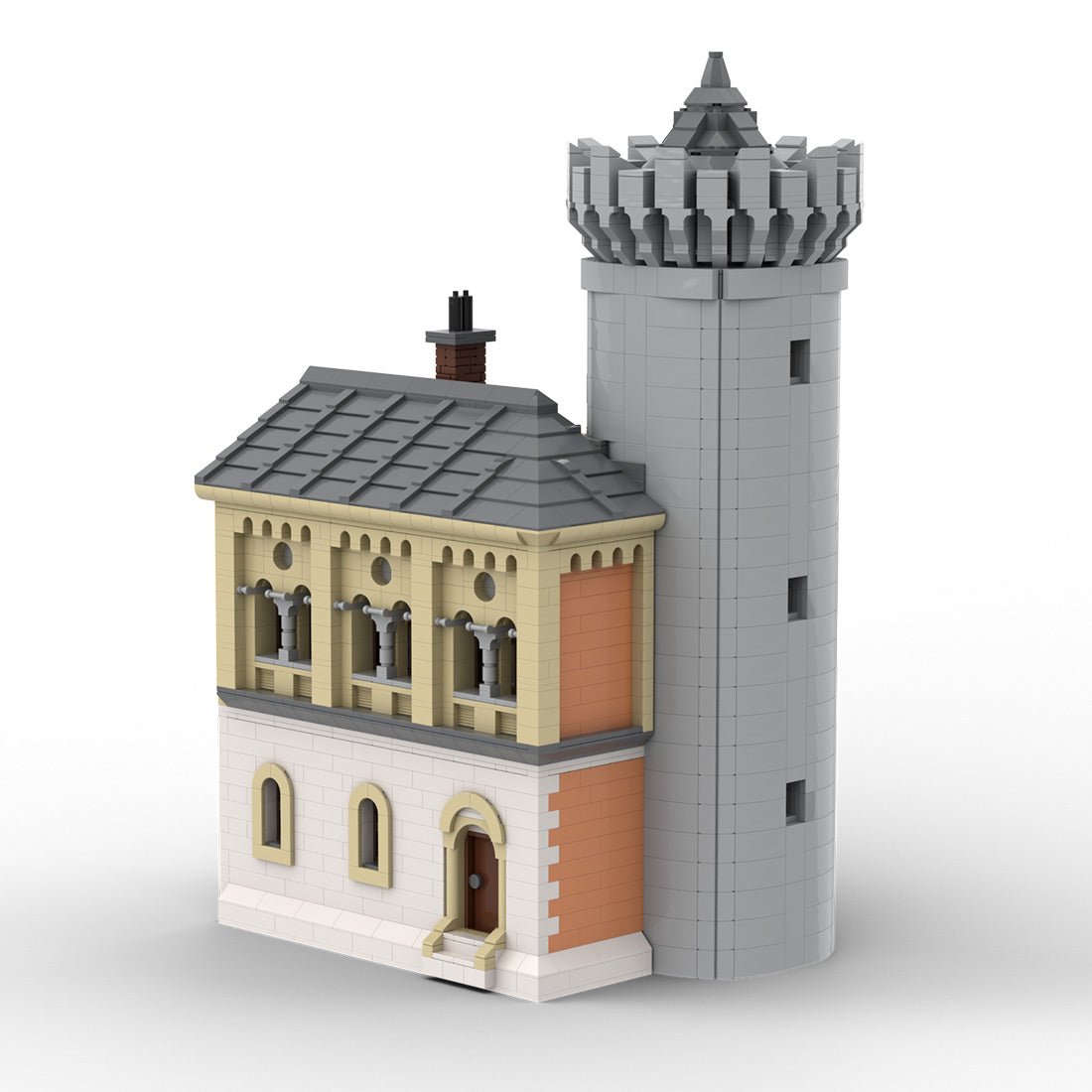 Gatehouse Left Module 1 of Neuschwanstein Castle Klemmbausteine - LesDiy - Klemmbausteine