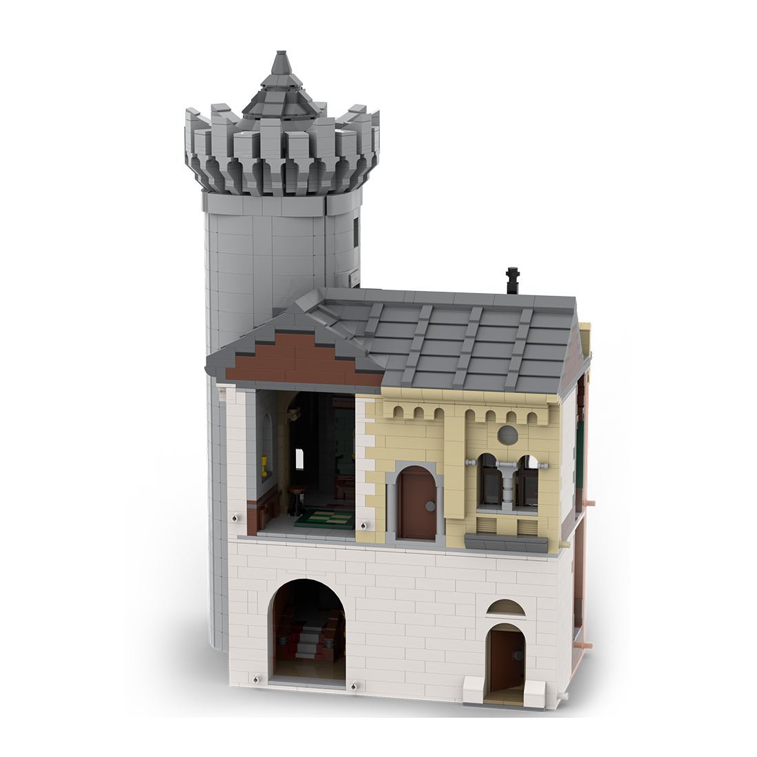 Gatehouse Right Module 3 of Neuschwanstein Castle Klemmbausteine - LesDiy - Klemmbausteine