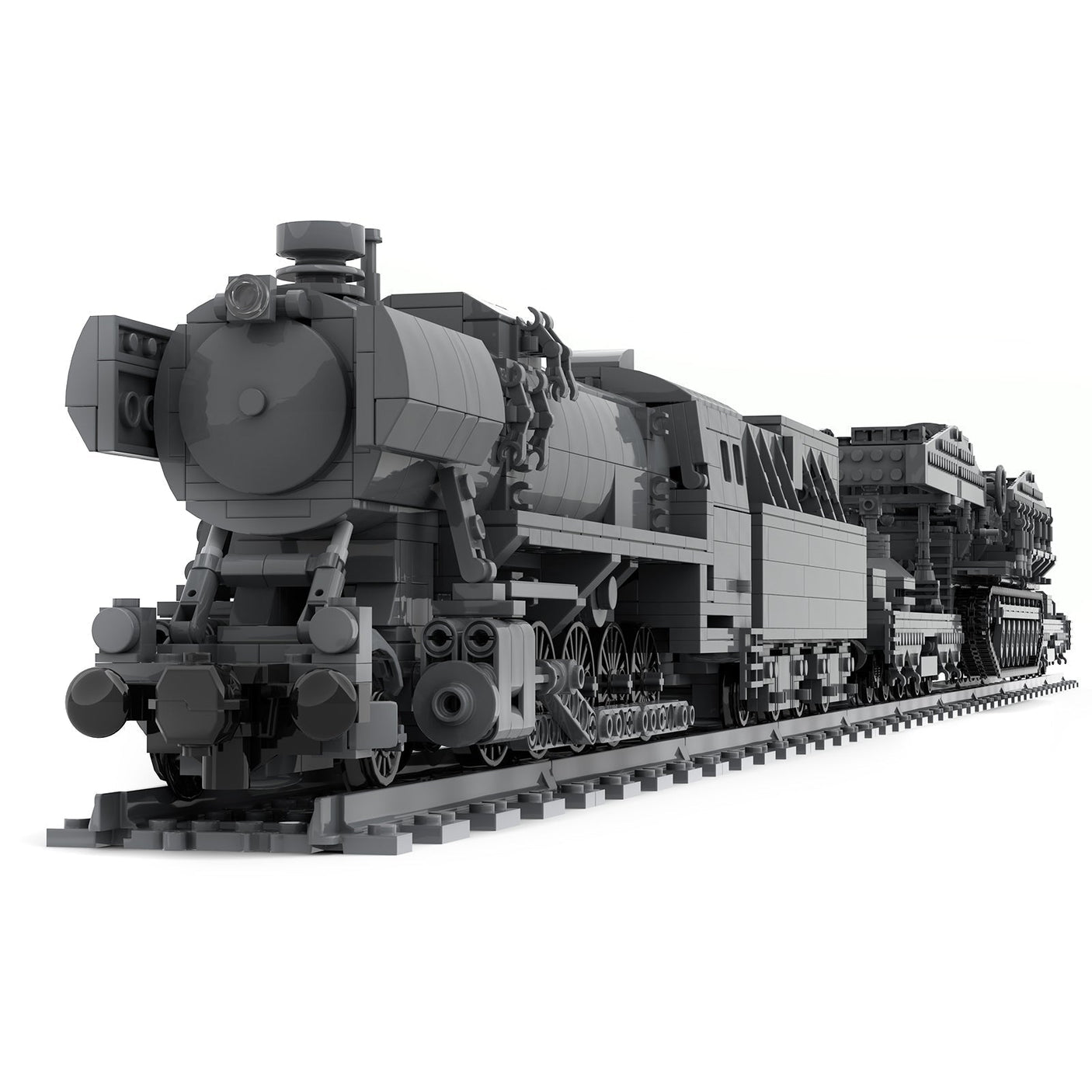 German Carl Self - propelled Mortar Railroad - carrying Klemmbausteine - LesDiy - Klemmbausteine