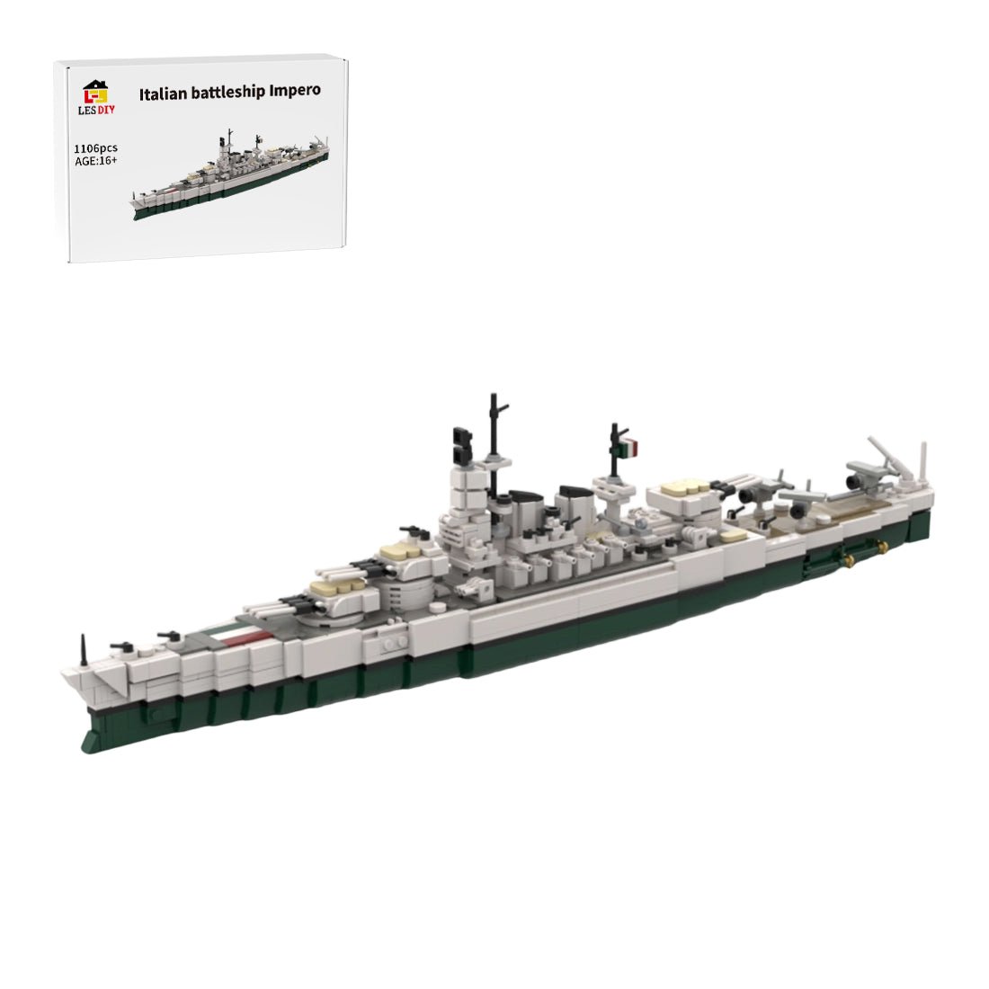 Italian battleship Impero Klemmbausteine - LesDiy - Klemmbausteine