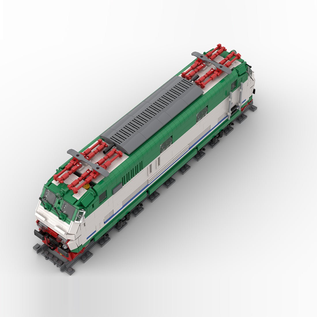 Italian E444R electric locomotive XMPR livery Klemmbausteine - LesDiy - Klemmbausteine