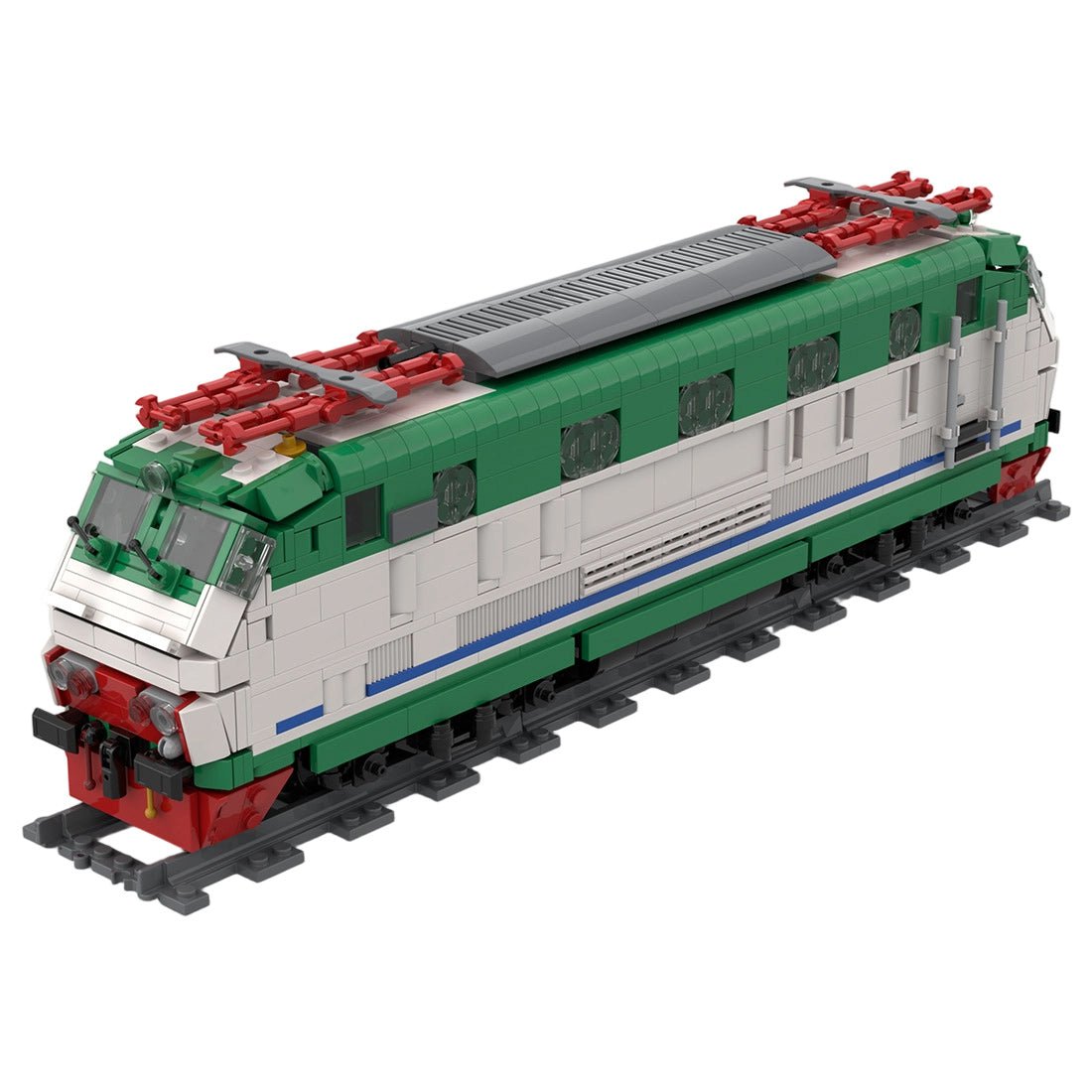 Italian E444R electric locomotive XMPR livery Klemmbausteine - LesDiy - Klemmbausteine