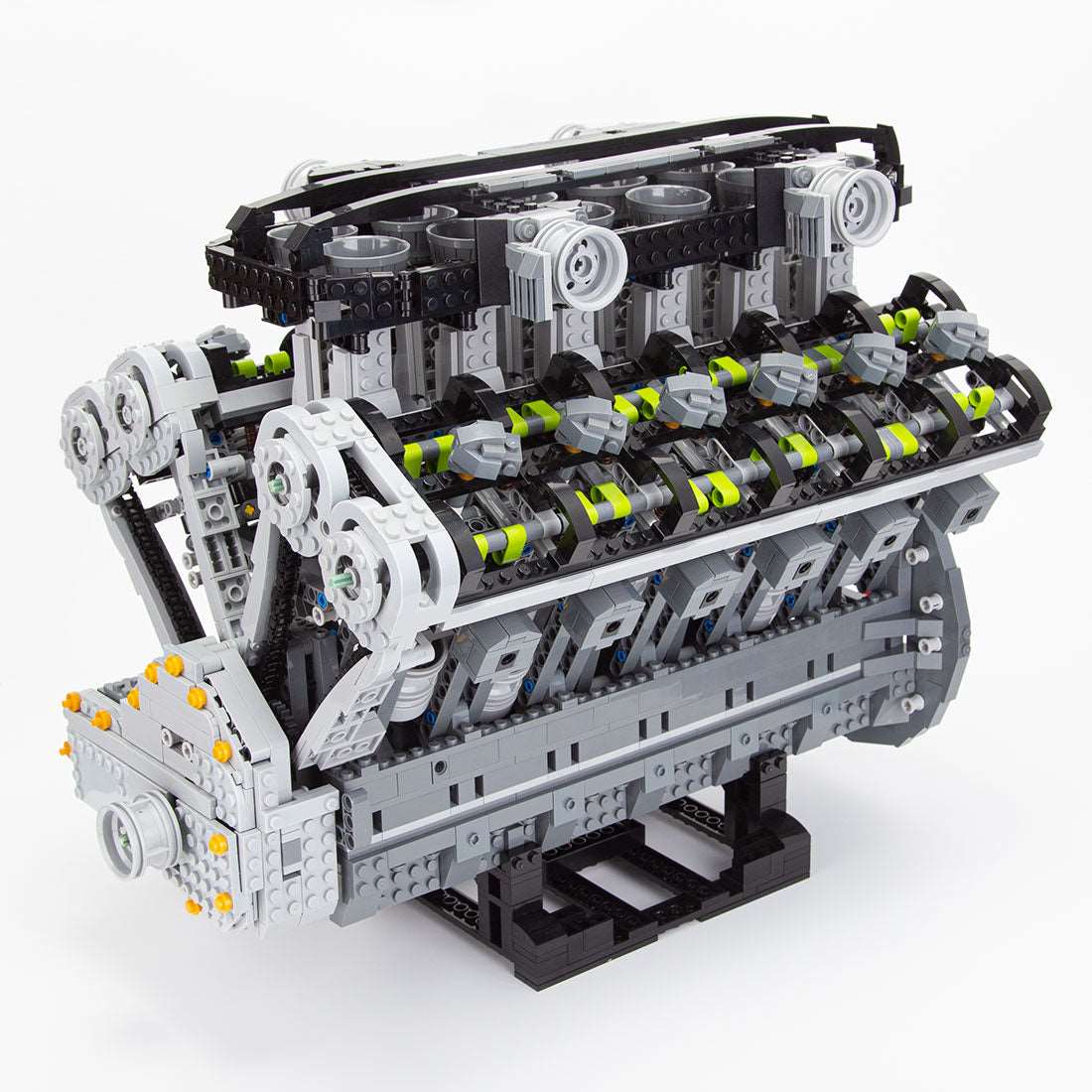 Lamborghini Aventador 6.5L Quad Cam 60° V12 Cylinder Mid - Speed Engine Klemmbausteine - LesDiy - Klemmbausteine