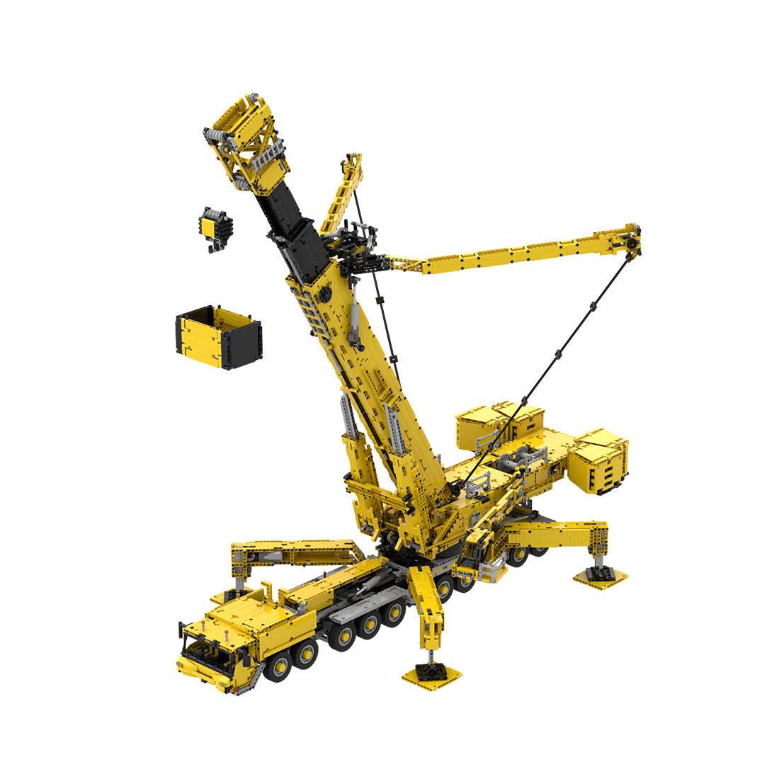 LTM11200 v2.0 Ingenieurkran mit 14 Motoren Klemmbausteine - LesDiy - Klemmbausteine