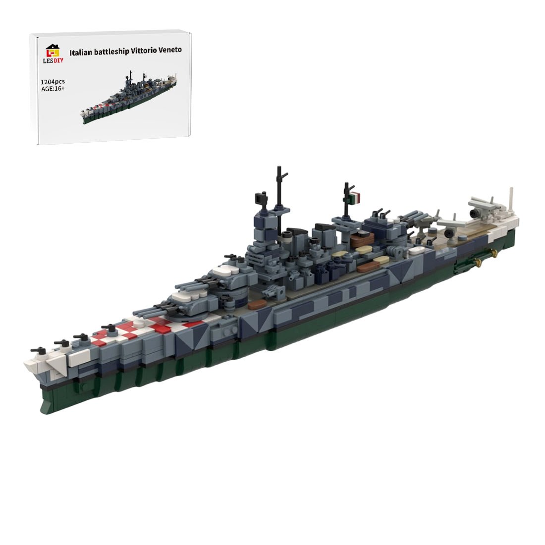 Military Italian battleship Vittorio Veneto Klemmbausteine - LesDiy - Klemmbausteine