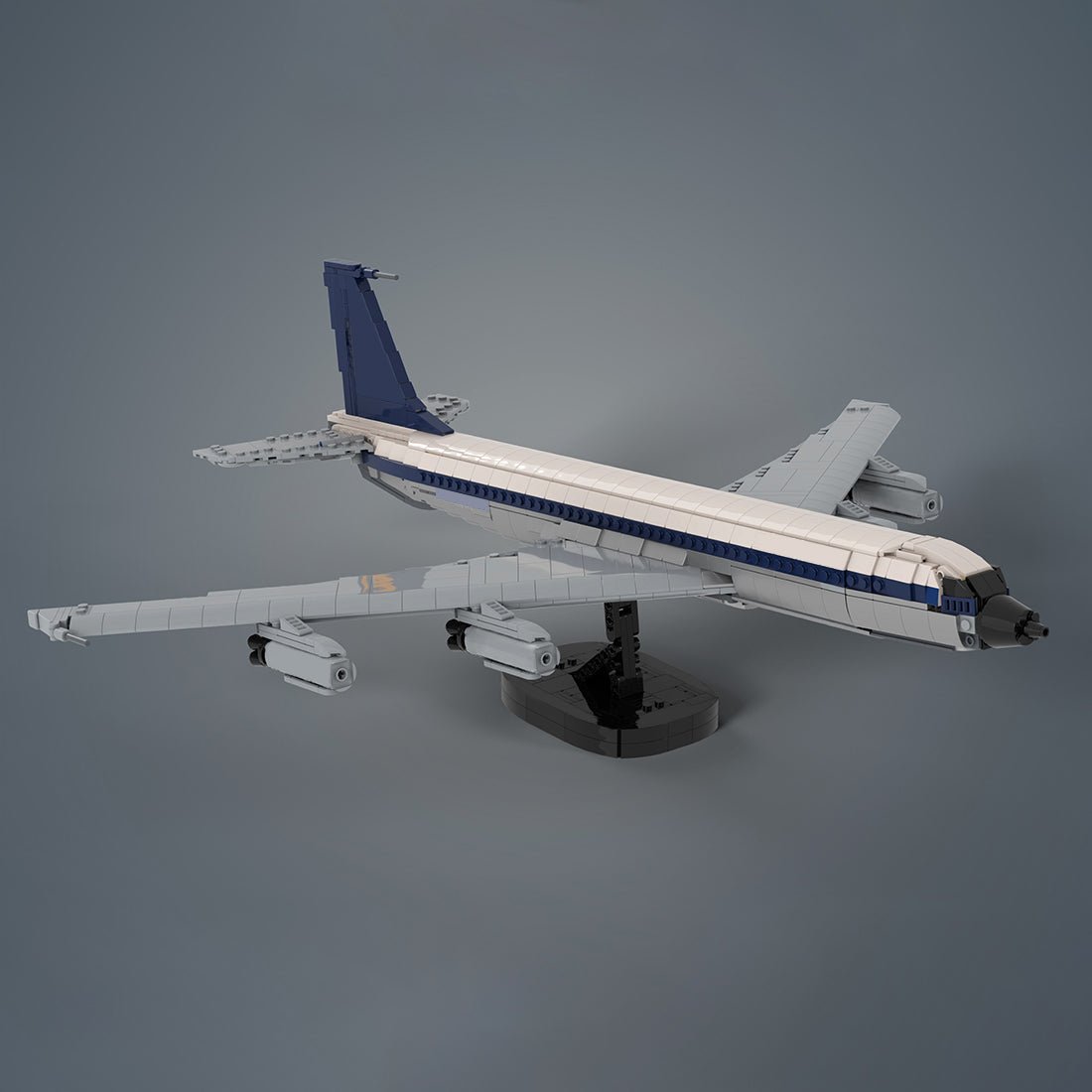 MOC - 105999 1/80 Scale Boeing 707 - Lufthansa Klemmbausteine - LesDiy - Klemmbausteine