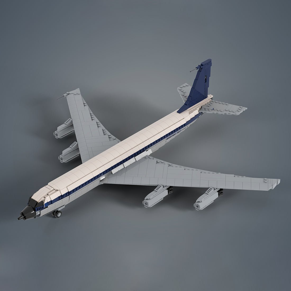 MOC - 105999 1/80 Scale Boeing 707 - Lufthansa Klemmbausteine - LesDiy - Klemmbausteine
