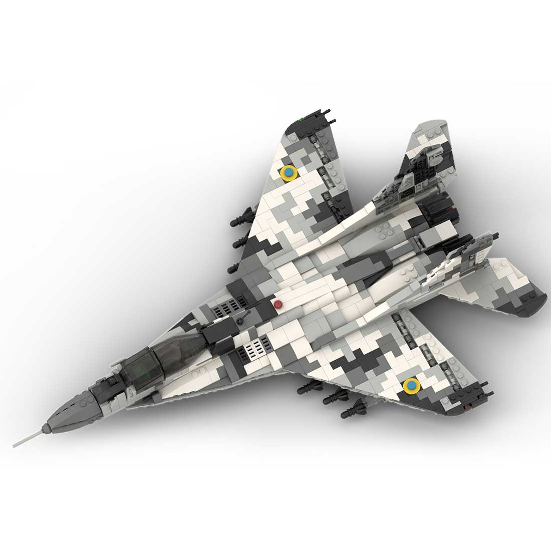 MOC - 106680 Ukraine Mig - 29 "The Ghost of Kyiv" - 1/35 Klemmbausteine - LesDiy - Klemmbausteine