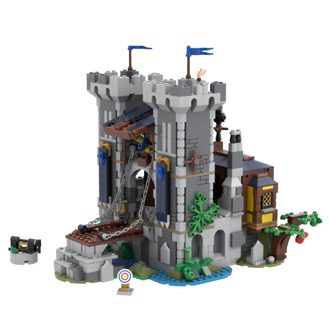 MOC - 108731 Fort des mittelalterlichen Schwarzen Sakers Klemmbausteine - LesDiy - Klemmbausteine