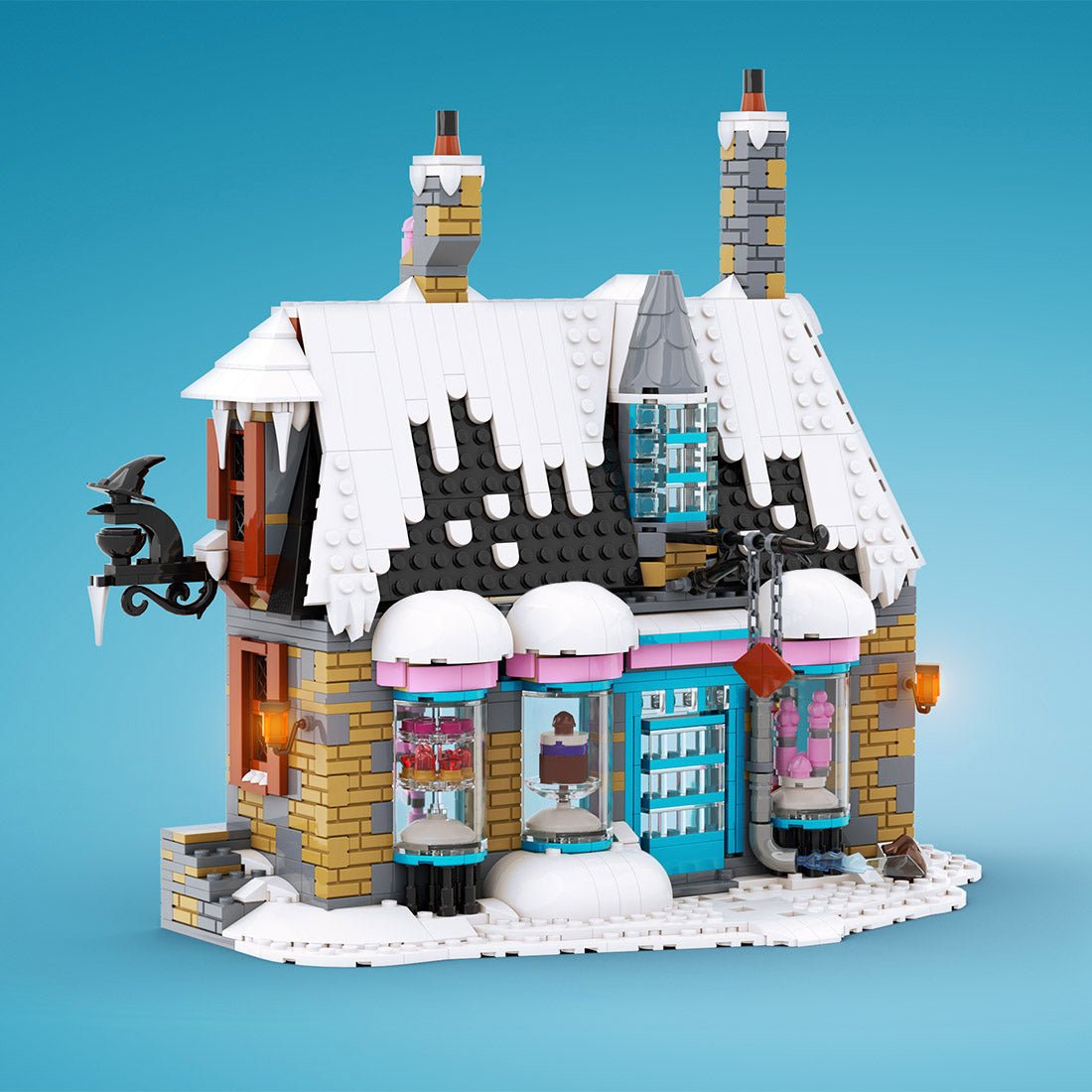 MOC - 114444 Winter Magic Candy House Klemmbausteine - LesDiy - Klemmbausteine