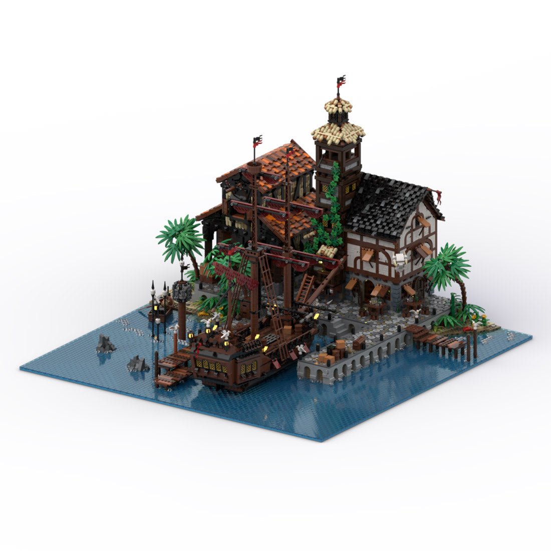 MOC - 114510 Piratenstadt Port Sauvage Klemmbausteine - LesDiy - Klemmbausteine