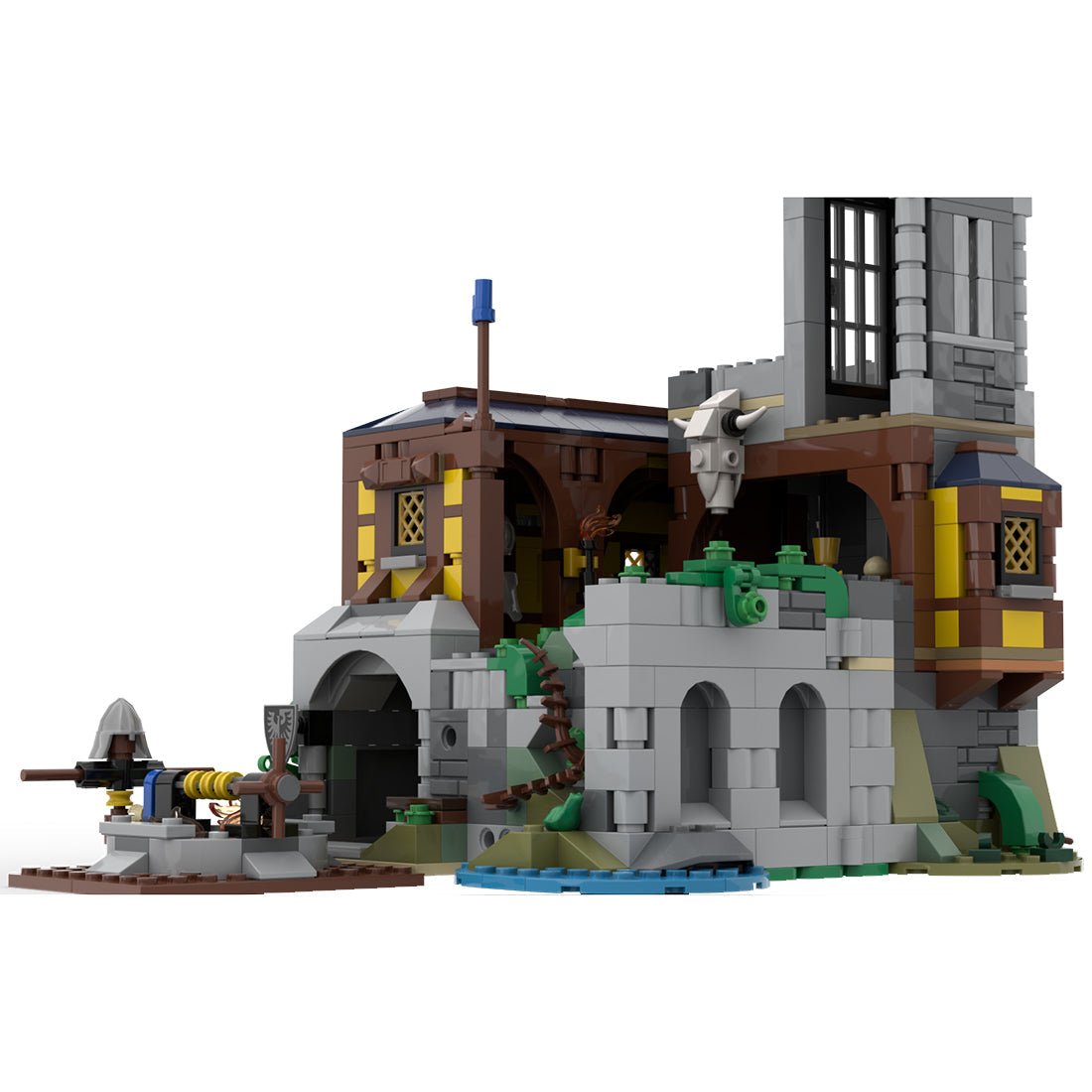 MOC - 115655 Mittelalterlicher schwarzer Sakerturm Klemmbausteine - LesDiy - Klemmbausteine