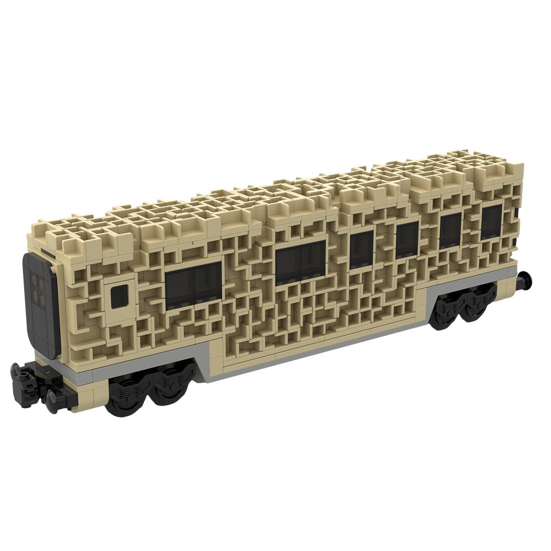 MOC - 128739 Sci - Fi train car vagon inspired the borg cube Klemmbausteine - LesDiy - Klemmbausteine