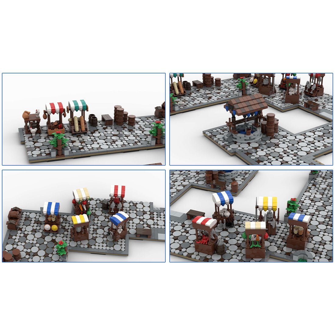 MOC - 131233 H07 Markt und Höfe mit Brunnen Klemmbausteine - LesDiy - Klemmbausteine