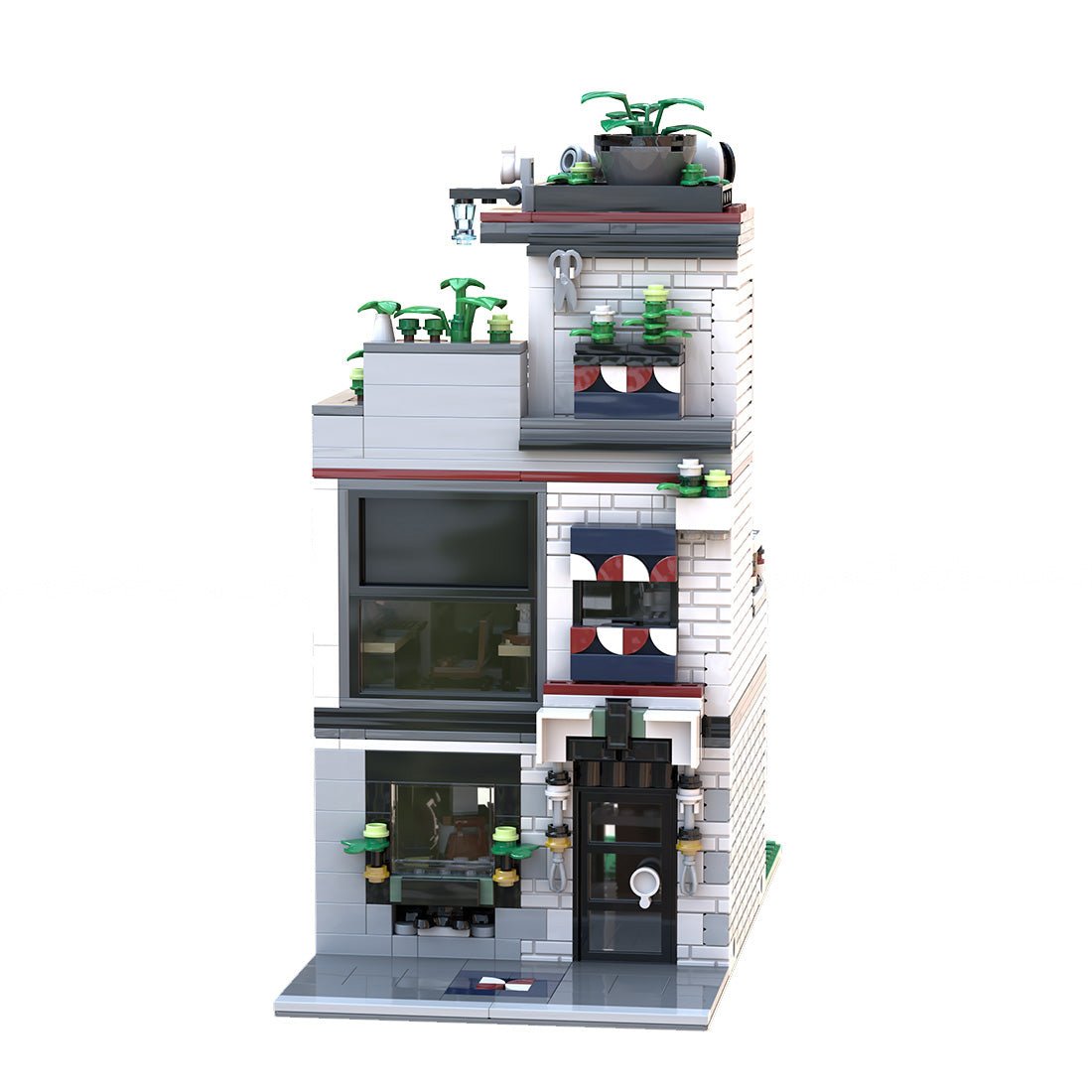 MOC - 131435 3 - in - 1 Fashion Store + Design Studio + Flower Shop Klemmbausteine - LesDiy - Klemmbausteine