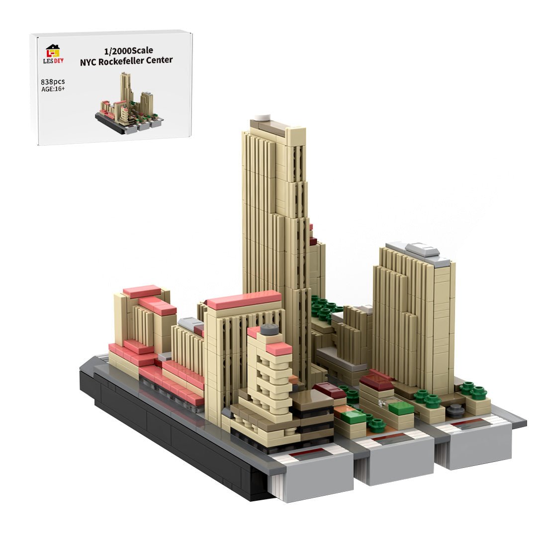 MOC - 138111 1/2000 Scale Rockefeller Center - NYC Klemmbausteine - LesDiy - Klemmbausteine