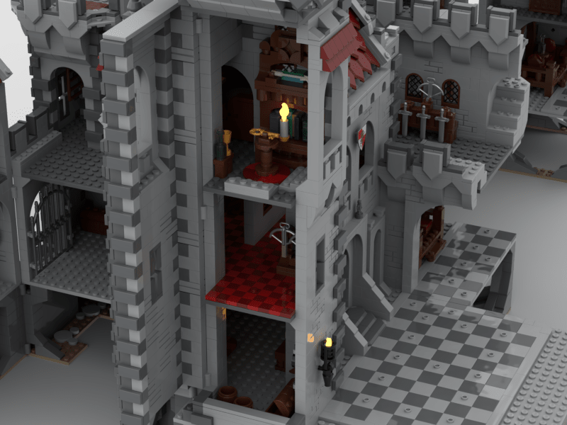 MOC-143001 Red Lions Castle II Klemmbausteine-LesDiy-Klemmbausteine