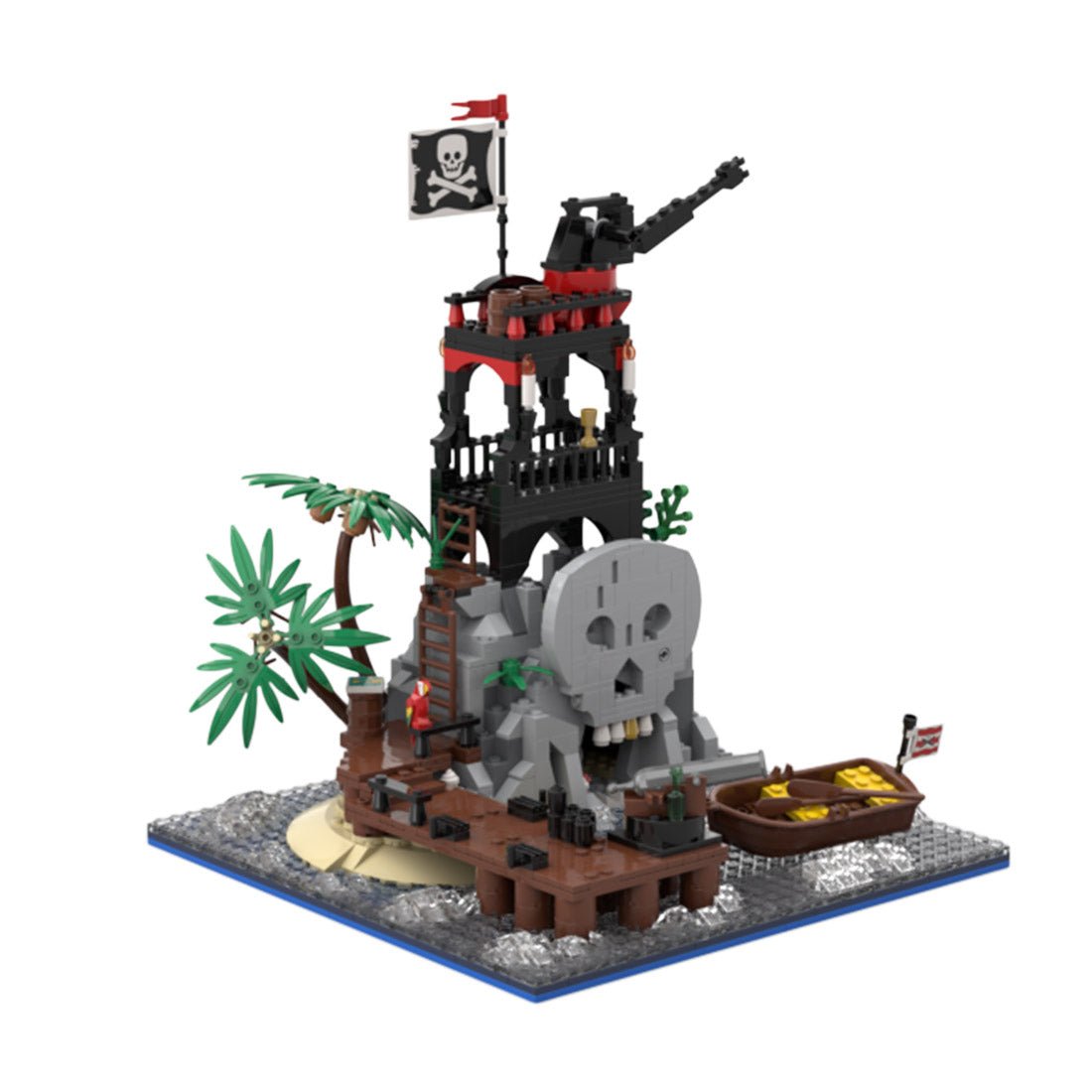 MOC - 152556 Skull Island Remake Klemmbausteine - LesDiy - Klemmbausteine