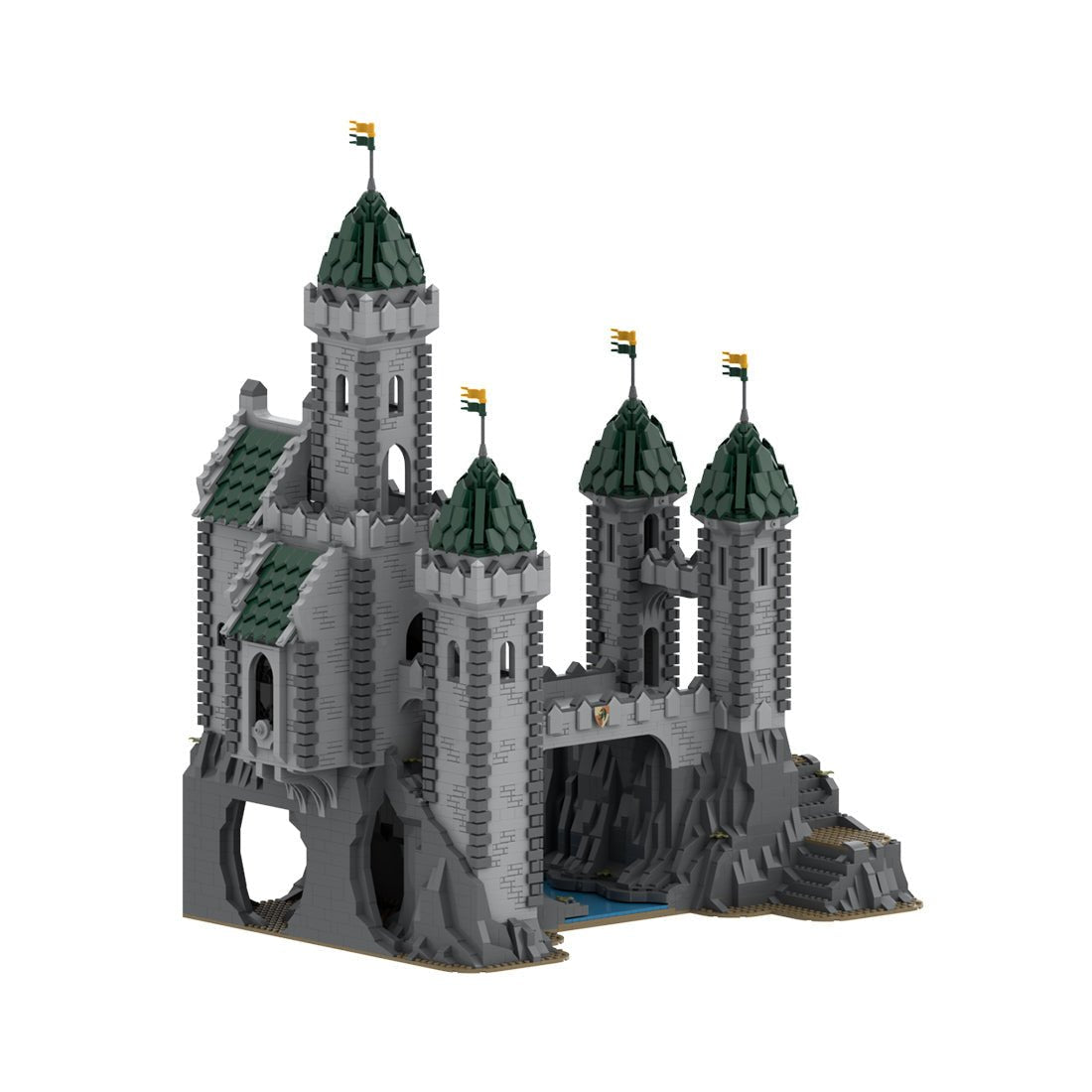 MOC - 152895 Green Dragon Stronghold Klemmbausteine - LesDiy - Klemmbausteine