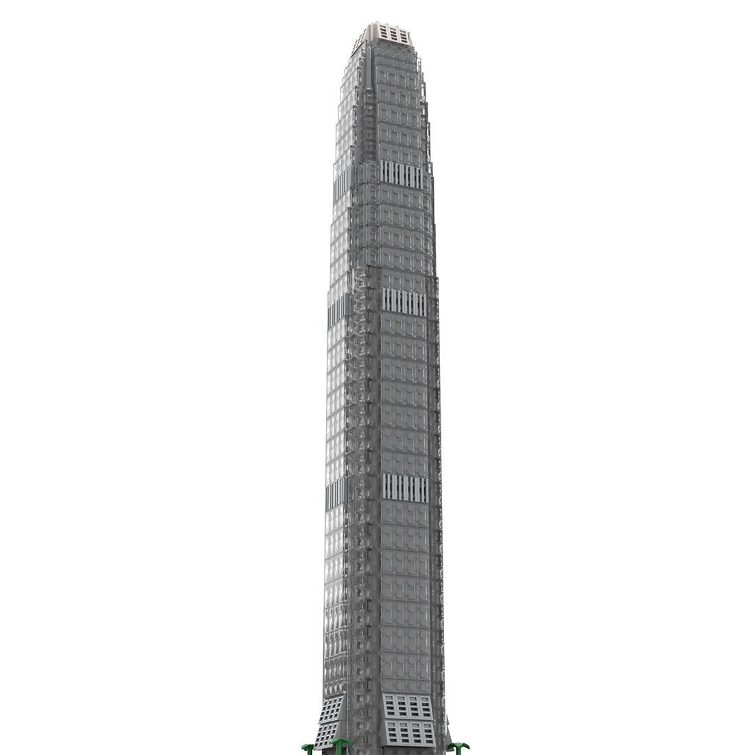 MOC - 153369 Two International Finance Centre 1:800 Scale Hong Kong Klemmbausteine - LesDiy - Klemmbausteine