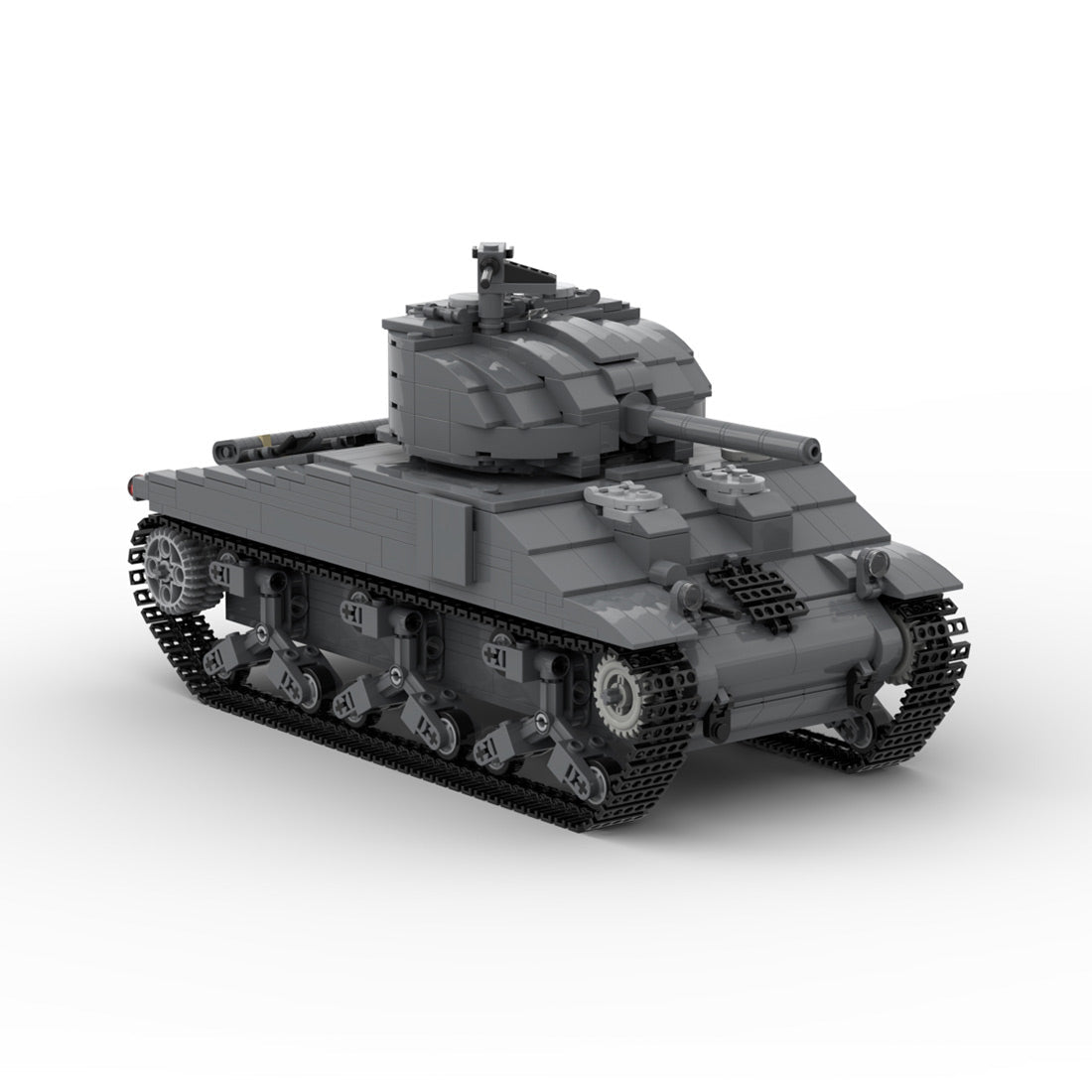 MOC - 154688 M4A2 - 75 Sherman Klemmbausteine - LesDiy - Klemmbausteine