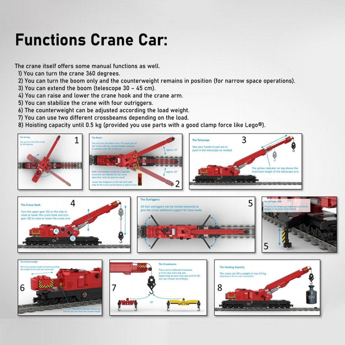 MOC - 156982 Emergency Crane Train – Multi Tasker Klemmbausteine - LesDiy - Klemmbausteine