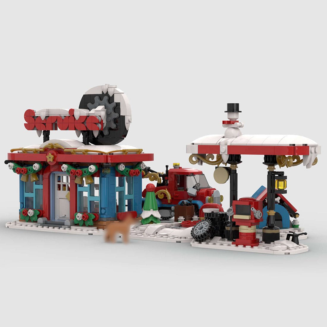 MOC - 157054 Little Winter Service Station Klemmbausteine - LesDiy - Klemmbausteine