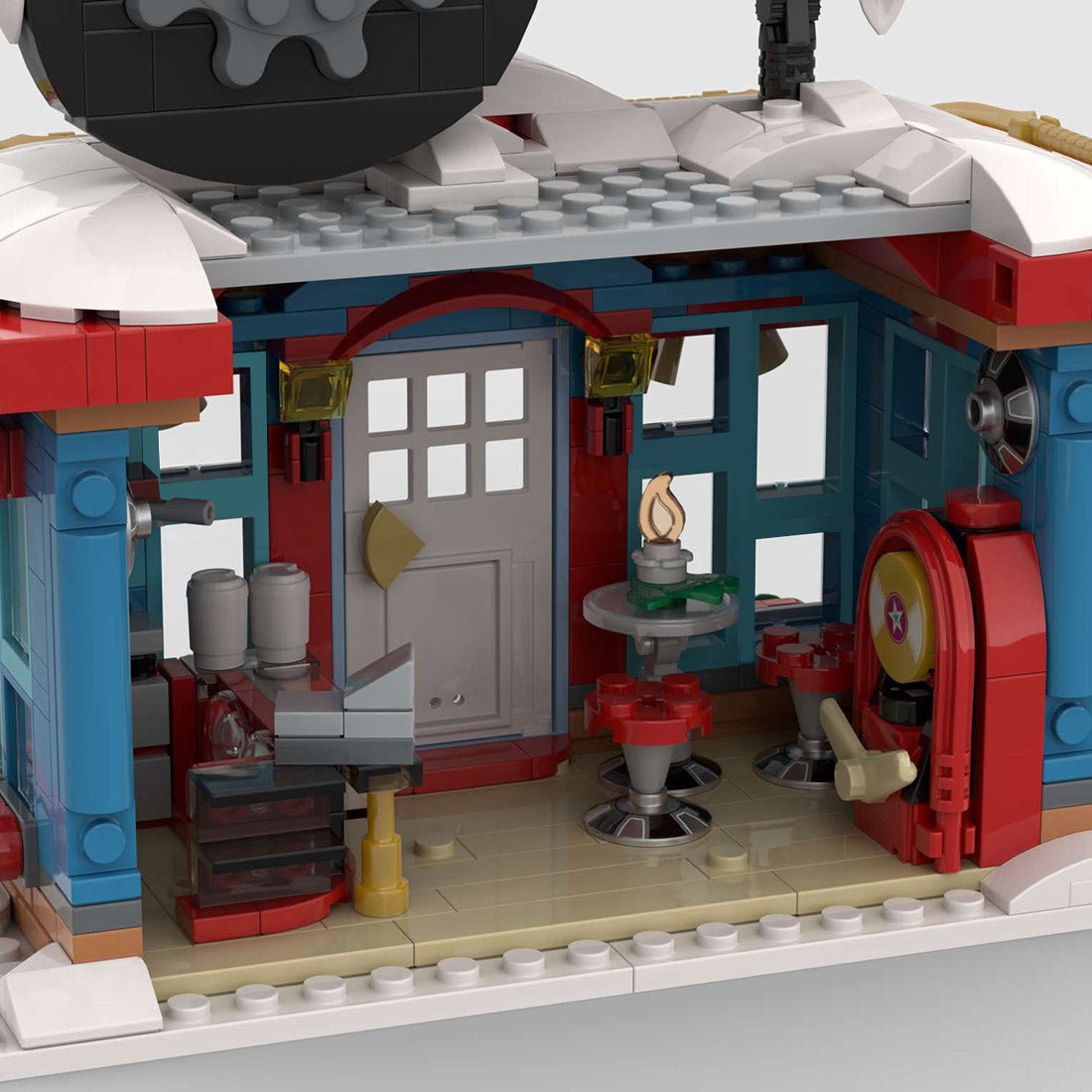 MOC - 157054 Little Winter Service Station Klemmbausteine - LesDiy - Klemmbausteine