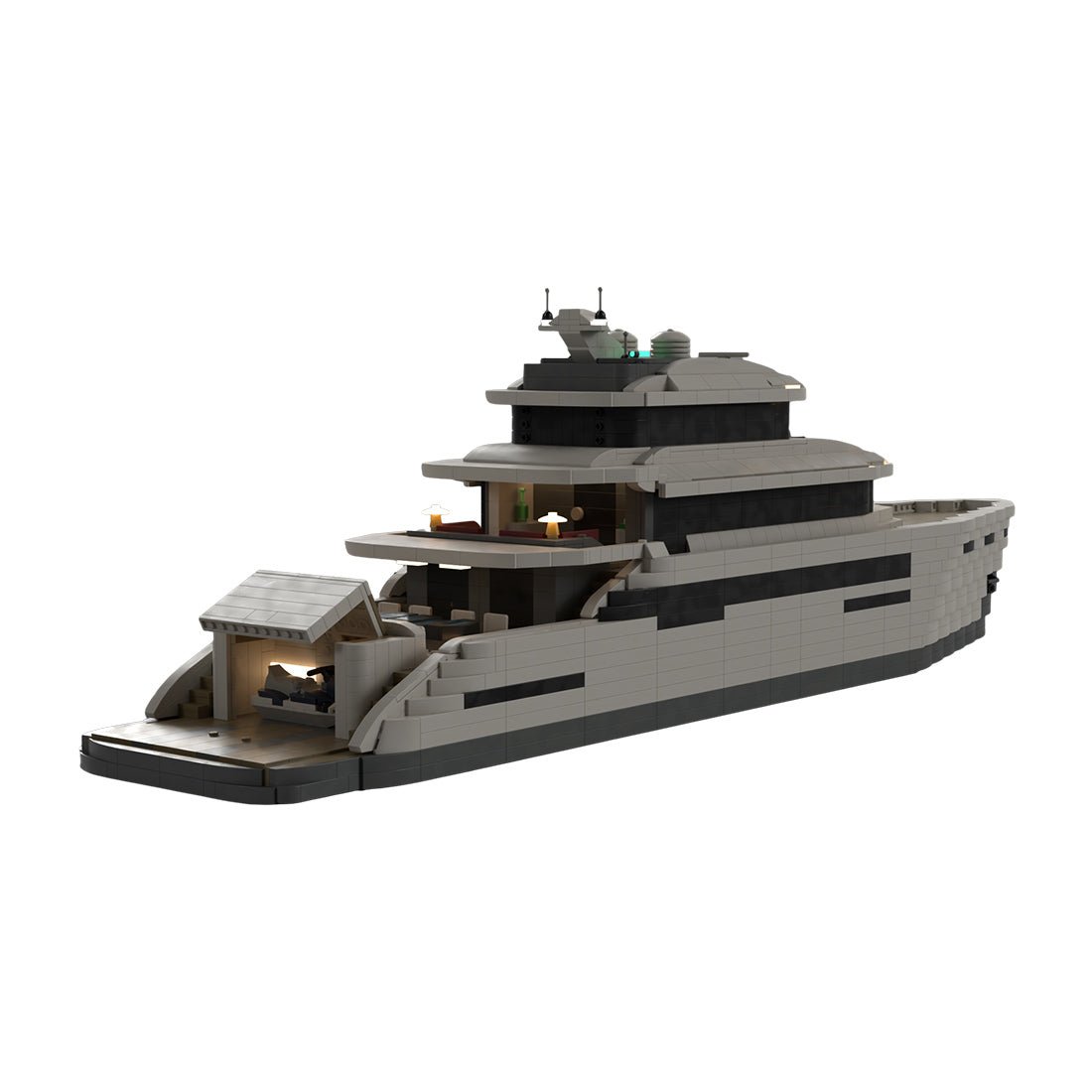 MOC - 157092 Super - Luxusyacht Klemmbausteine - LesDiy - Klemmbausteine