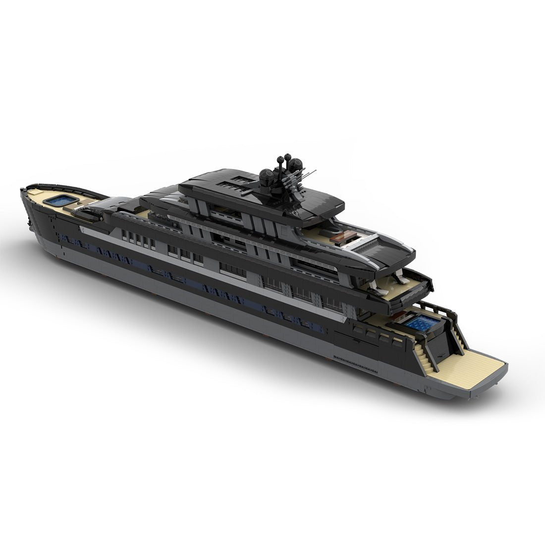 MOC - 157340 Large Luxury Yacht Klemmbausteine - LesDiy - Klemmbausteine