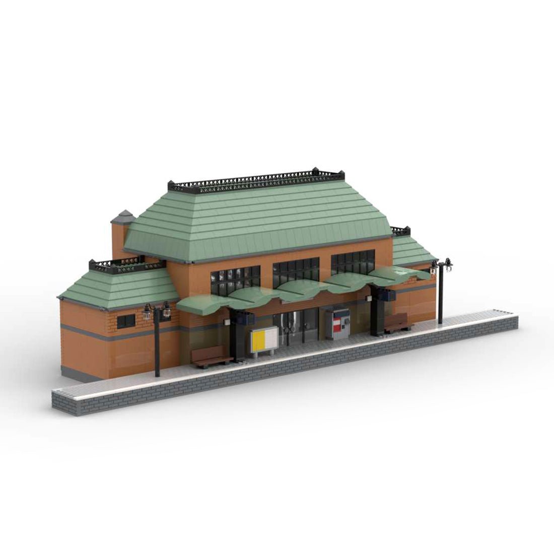 MOC - 160387 Hauptbahnhof "Steinbrück" Klemmbausteine - LesDiy - Klemmbausteine