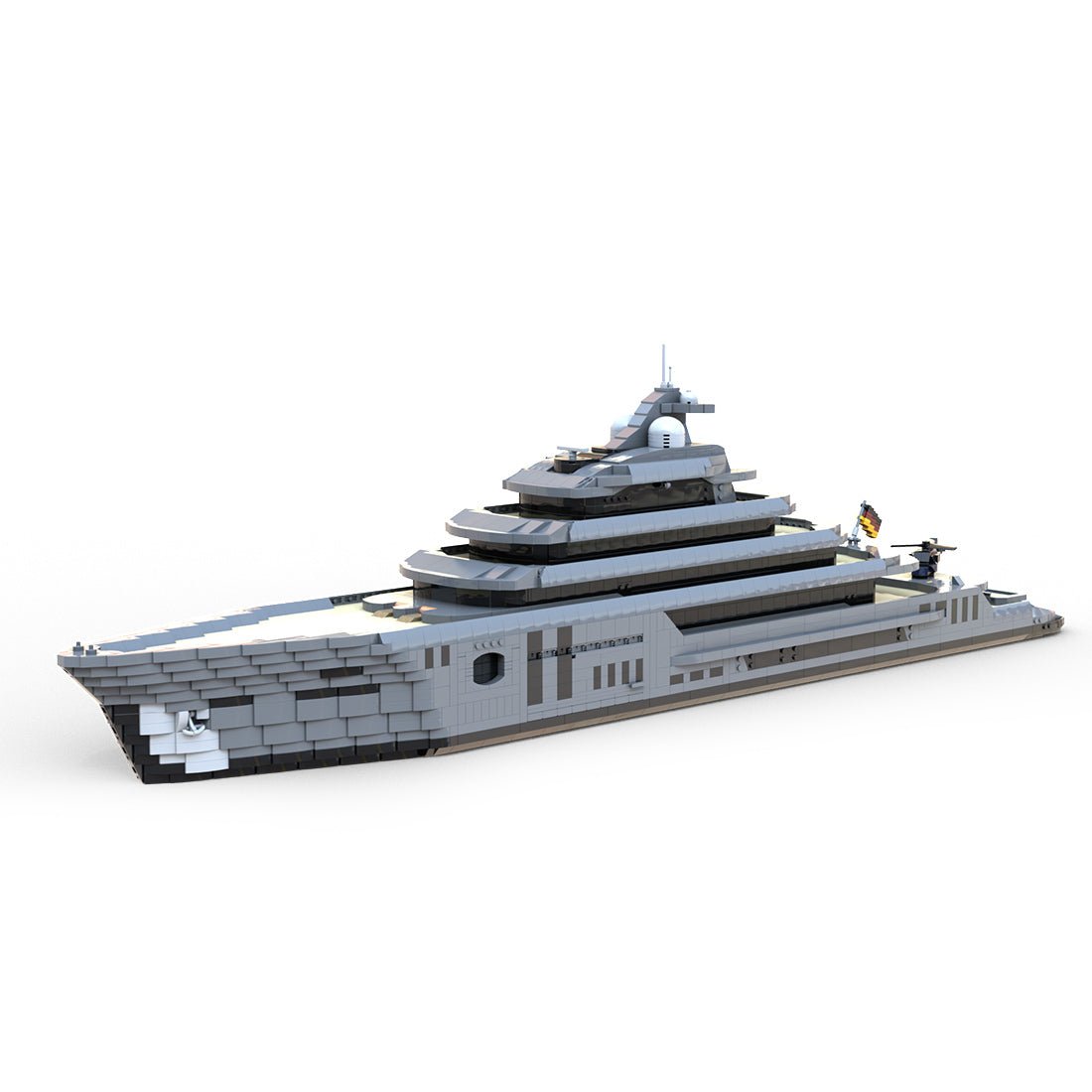MOC - 162171 Super - Luxus - Großyacht Klemmbausteine - LesDiy - Klemmbausteine