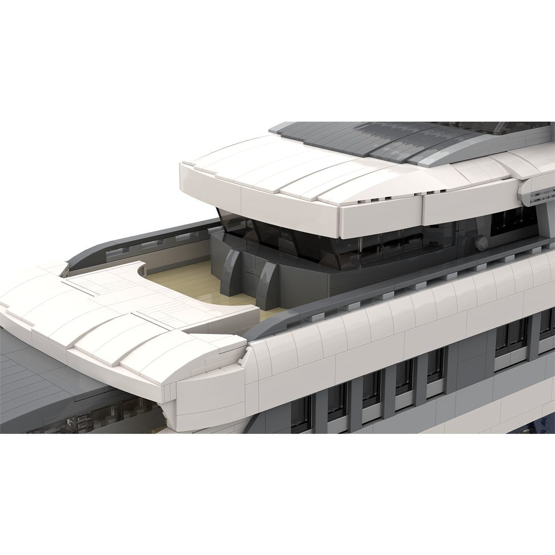 MOC - 164155 White Large Luxury Yacht Klemmbausteine - LesDiy - Klemmbausteine