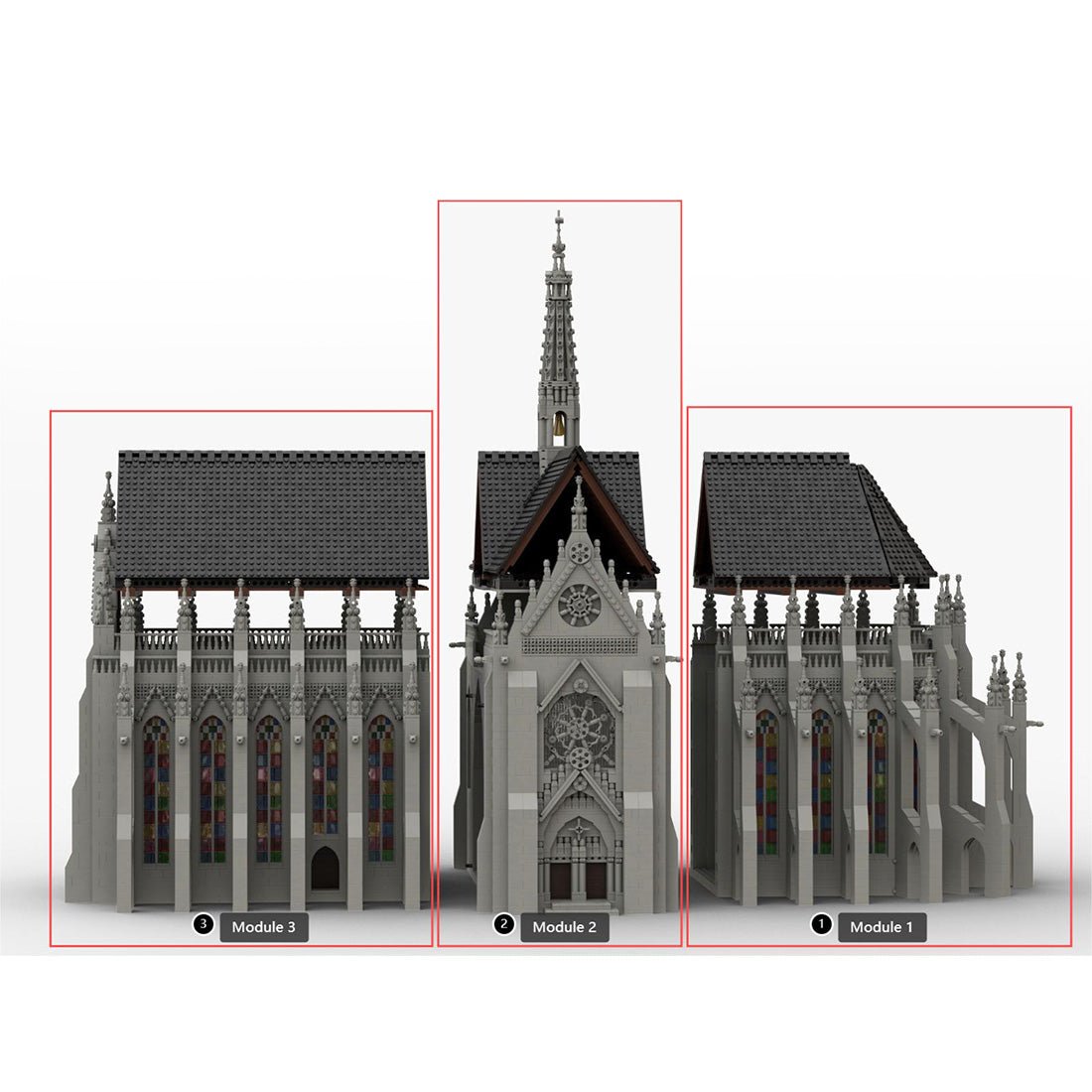 MOC - 165277 Gothic Cathedral Module 1 - Choir Klemmbausteine - LesDiy - Klemmbausteine